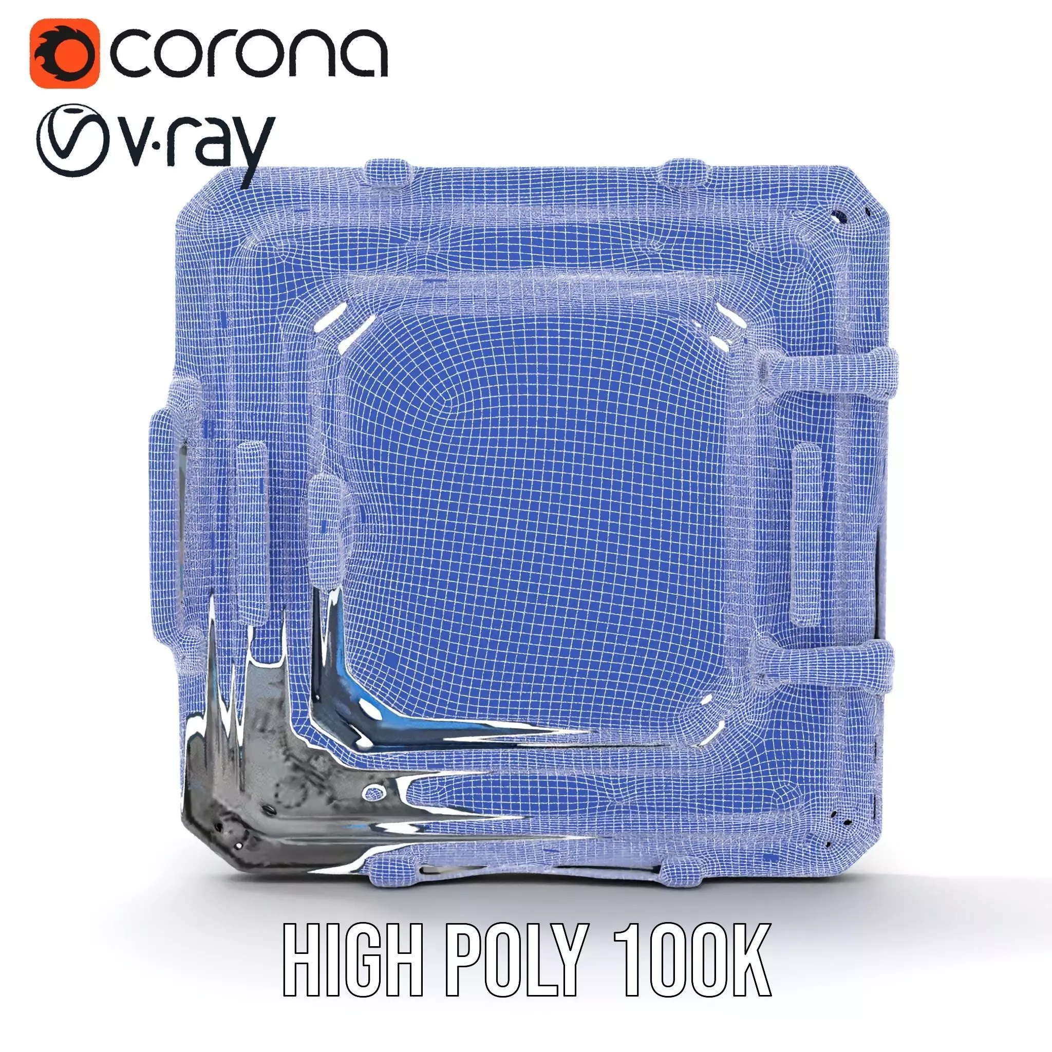 Futuristic SciFi Door Model Pack with Blue Glow Low-poly 3D model_35