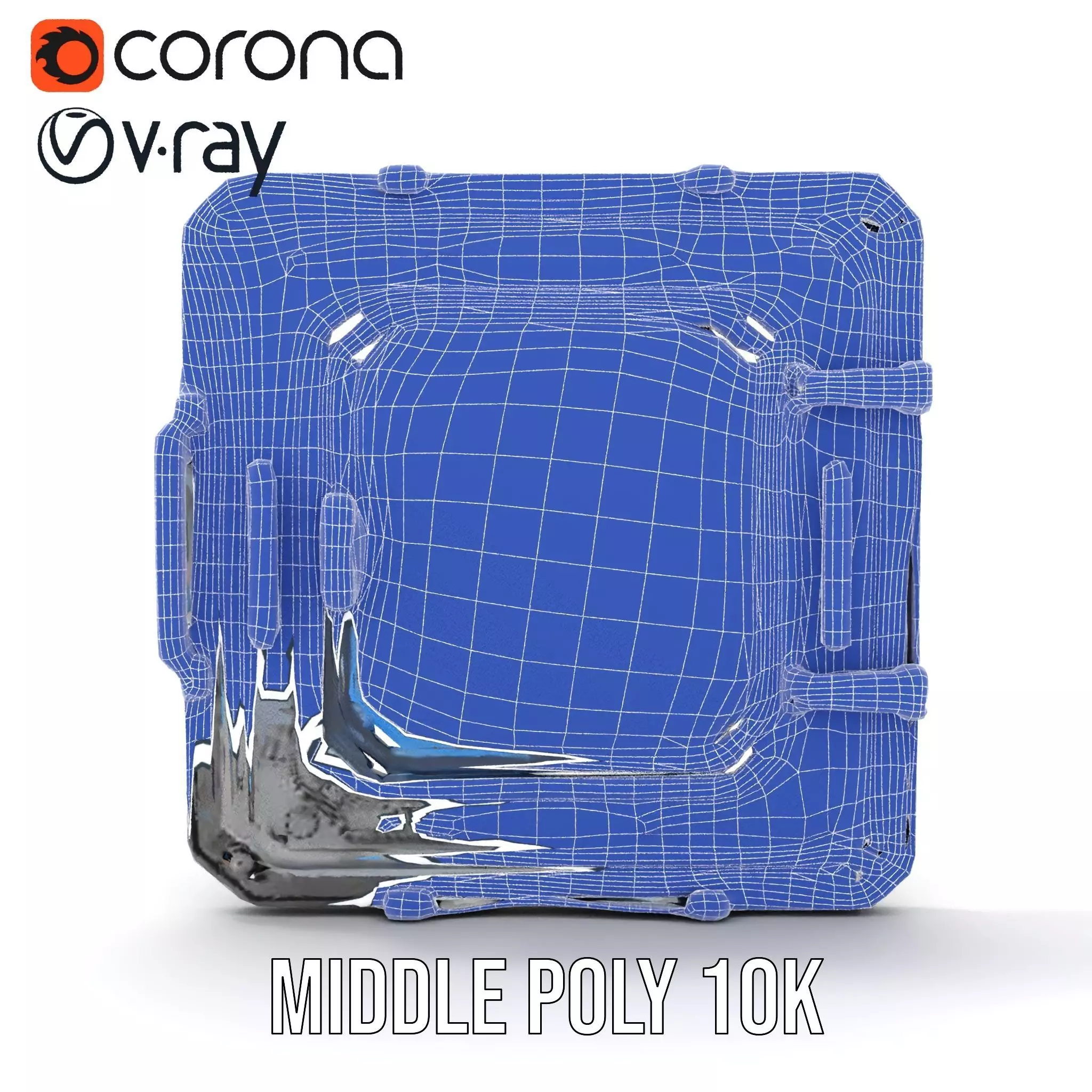 Futuristic SciFi Door Model Pack with Blue Glow Low-poly 3D model_28