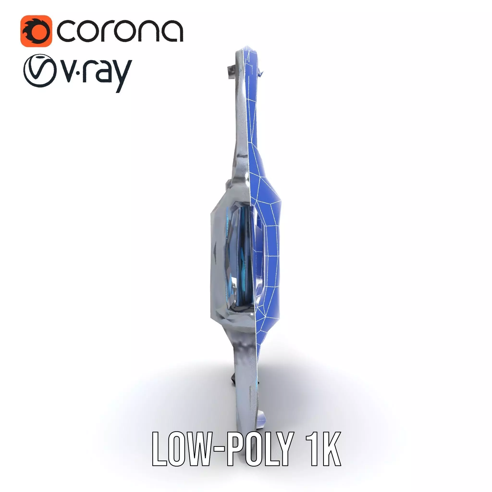 Futuristic SciFi Door Model Pack with Blue Glow Low-poly 3D model_31