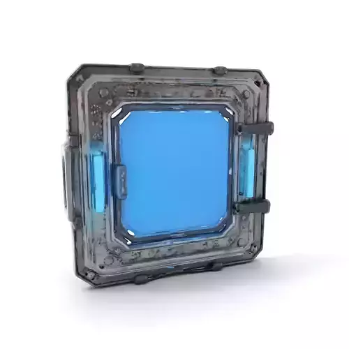 Futuristic SciFi Door Model Pack with Blue Glow Low-poly 3D model