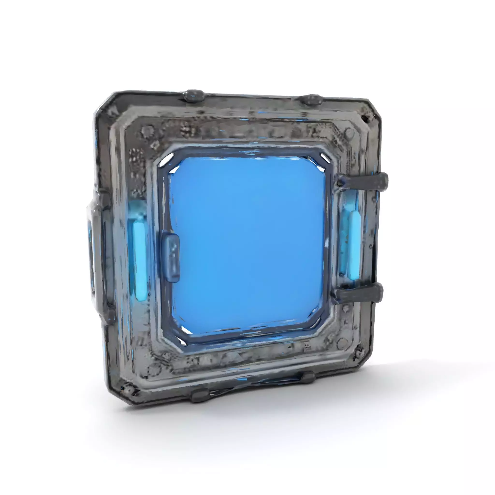 Futuristic SciFi Door Model Pack with Blue Glow Low-poly 3D model_6