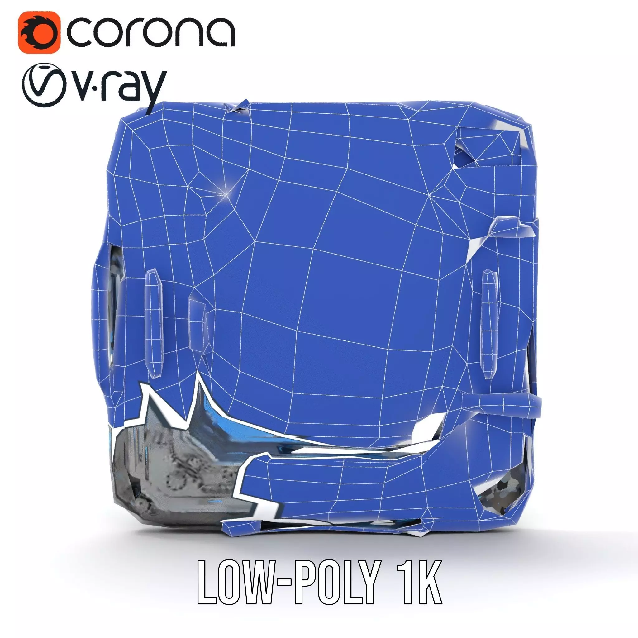 Futuristic SciFi Door Model Pack with Blue Glow Low-poly 3D model_29