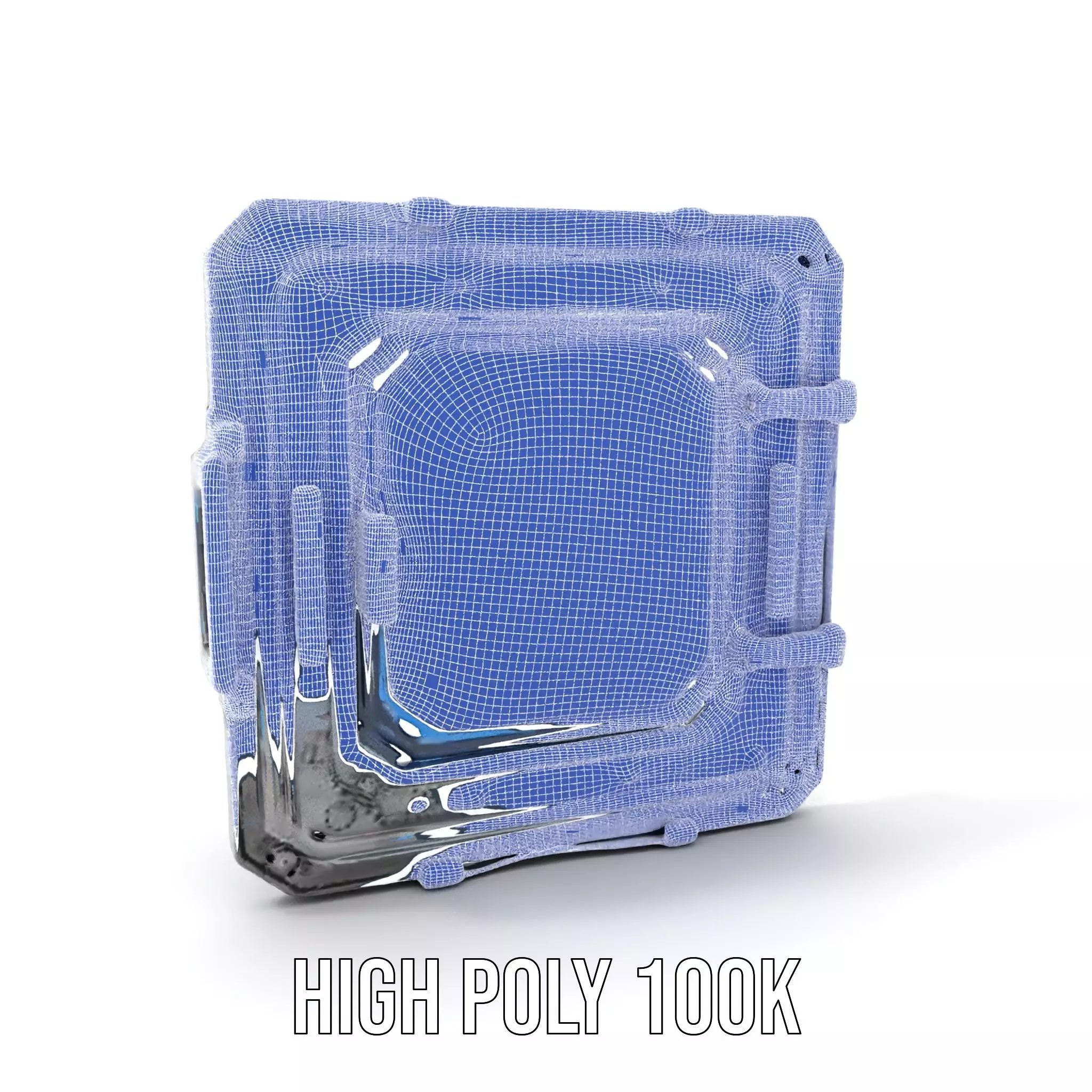 Futuristic SciFi Door Model Pack with Blue Glow Low-poly 3D model_5