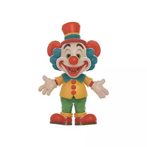Cute Cartoon Clown Figurine