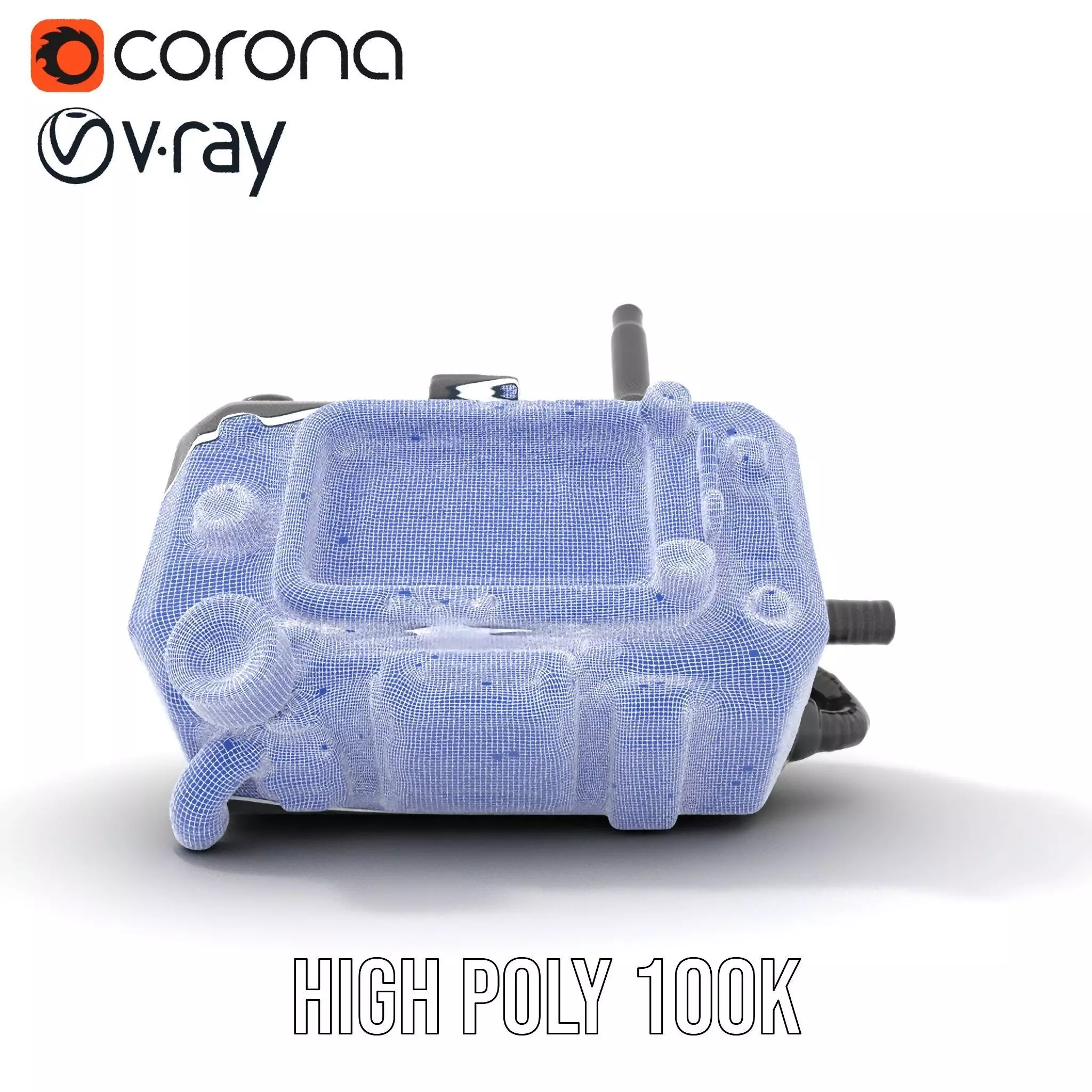 Retro Futuristic Device Model Pack Low-poly 3D model_35