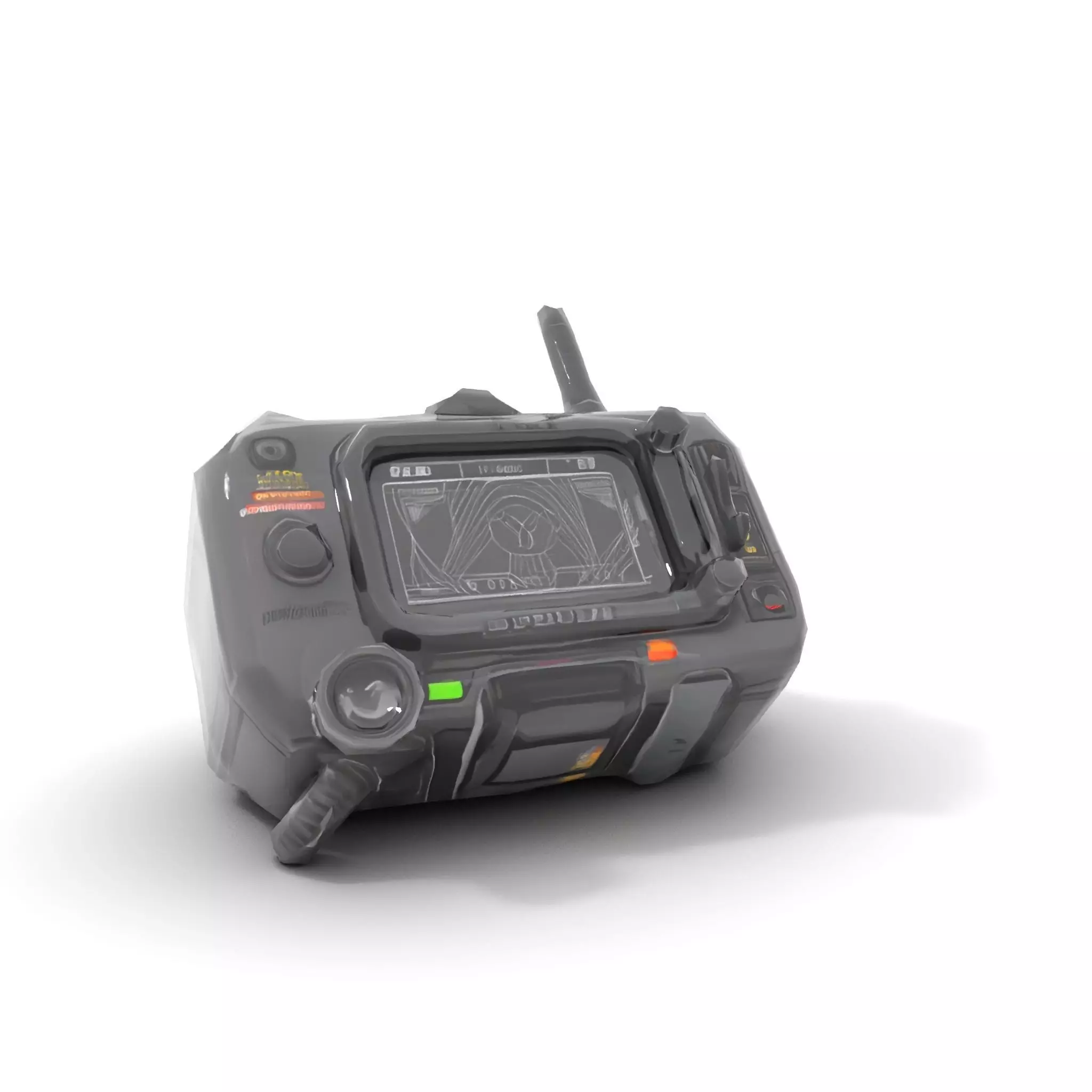 Retro Futuristic Device Model Pack Low-poly 3D model_13