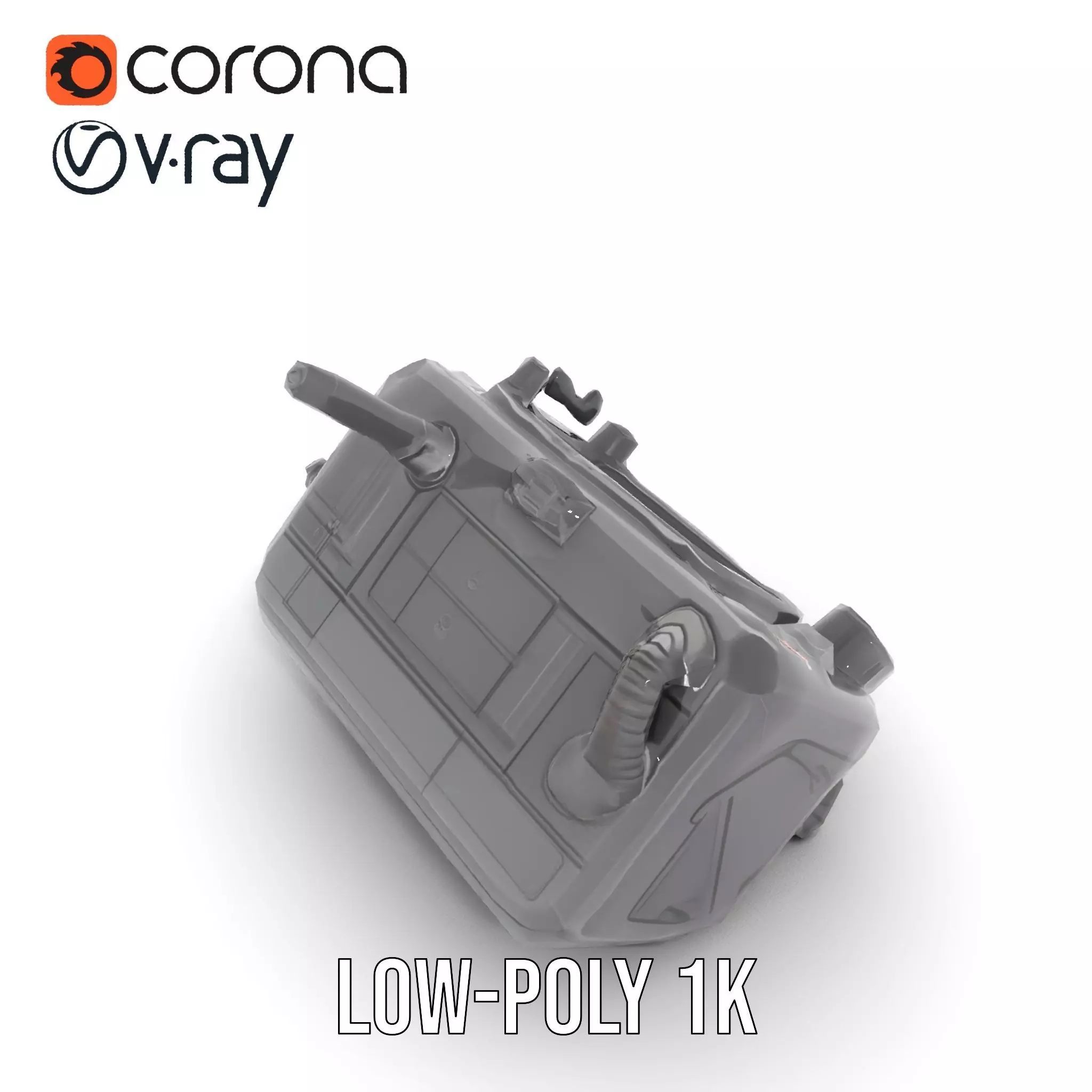 Retro Futuristic Device Model Pack Low-poly 3D model_10