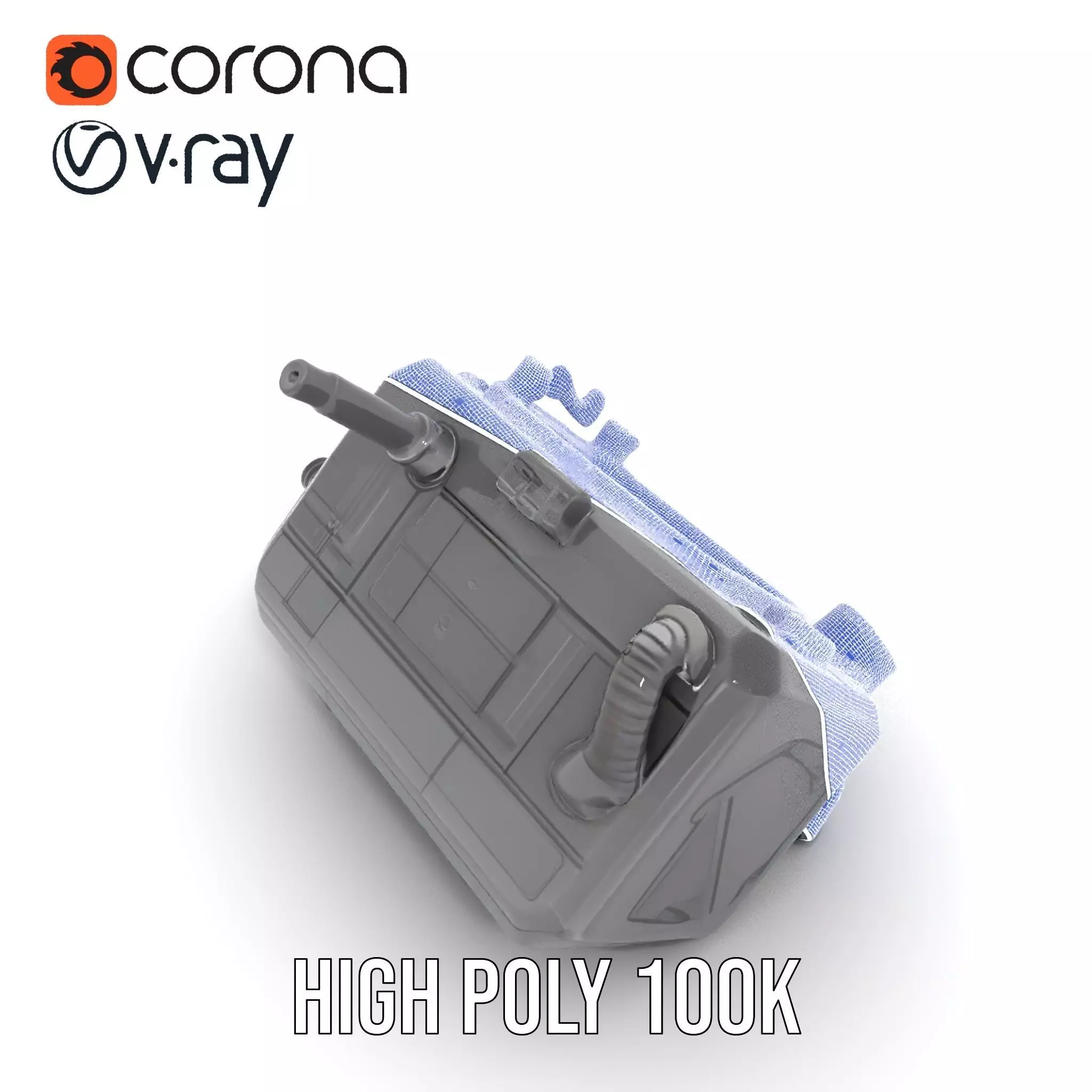 Retro Futuristic Device Model Pack Low-poly 3D model_33