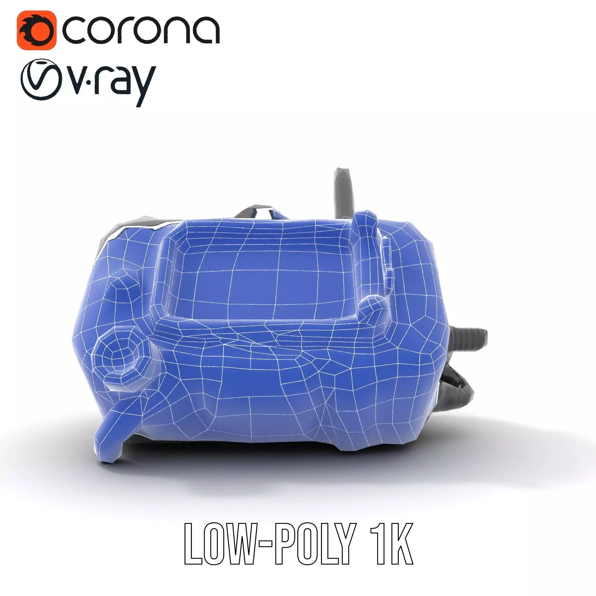 Retro Futuristic Device Model Pack Low-poly 3D model_15