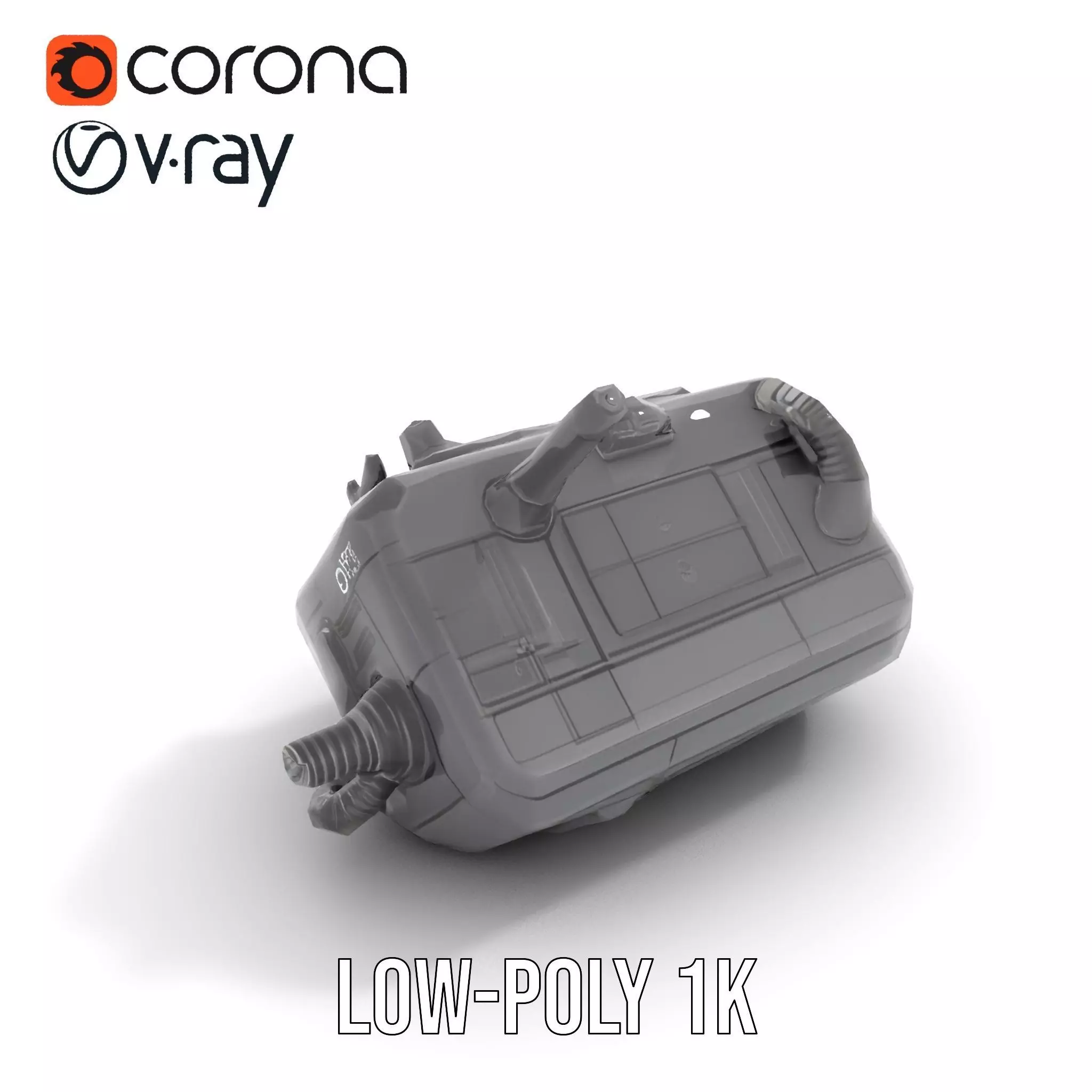 Retro Futuristic Device Model Pack Low-poly 3D model_20