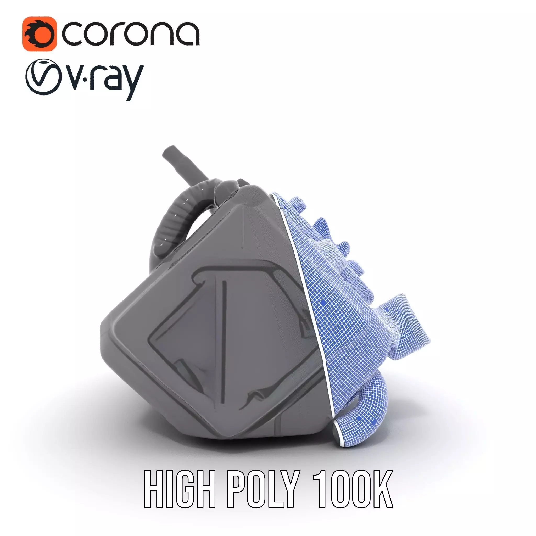 Retro Futuristic Device Model Pack Low-poly 3D model_34