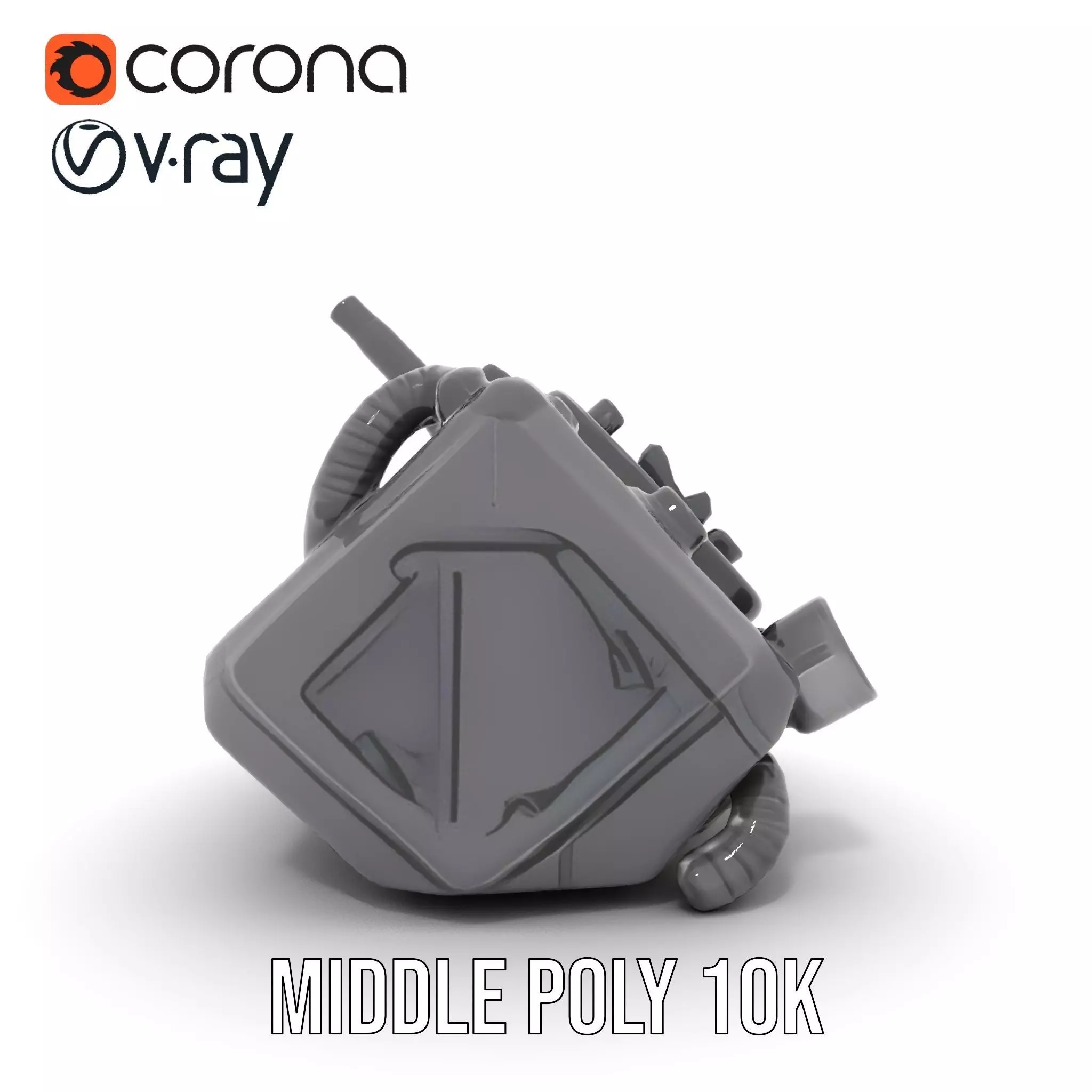 Retro Futuristic Device Model Pack Low-poly 3D model_16