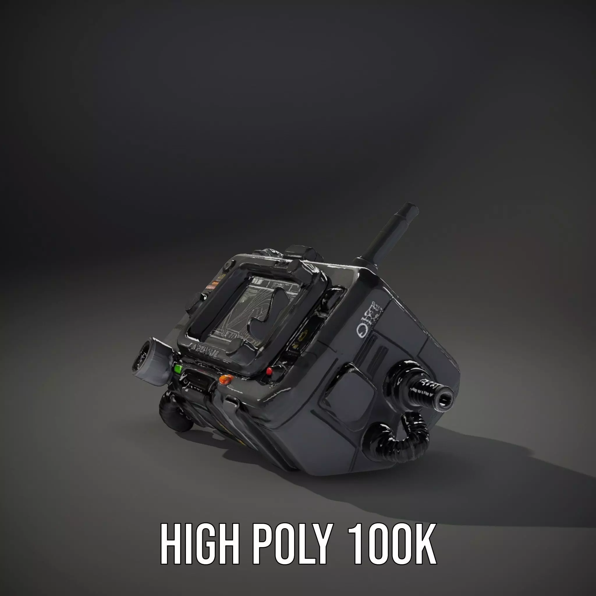 Retro Futuristic Device Model Pack Low-poly 3D model_11