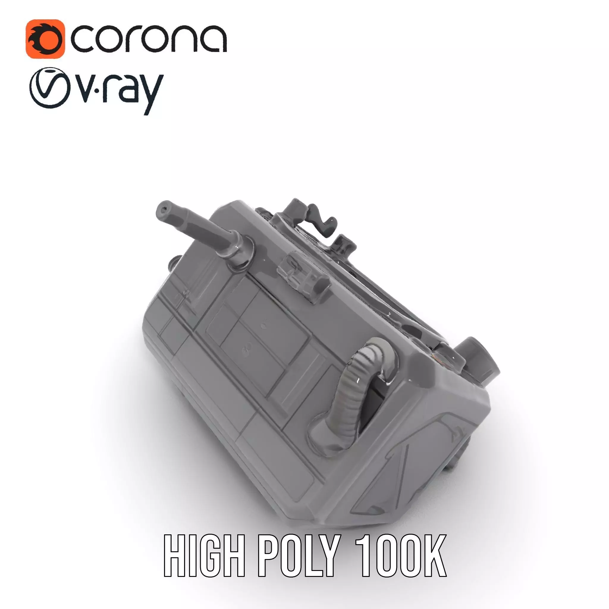 Retro Futuristic Device Model Pack Low-poly 3D model_32