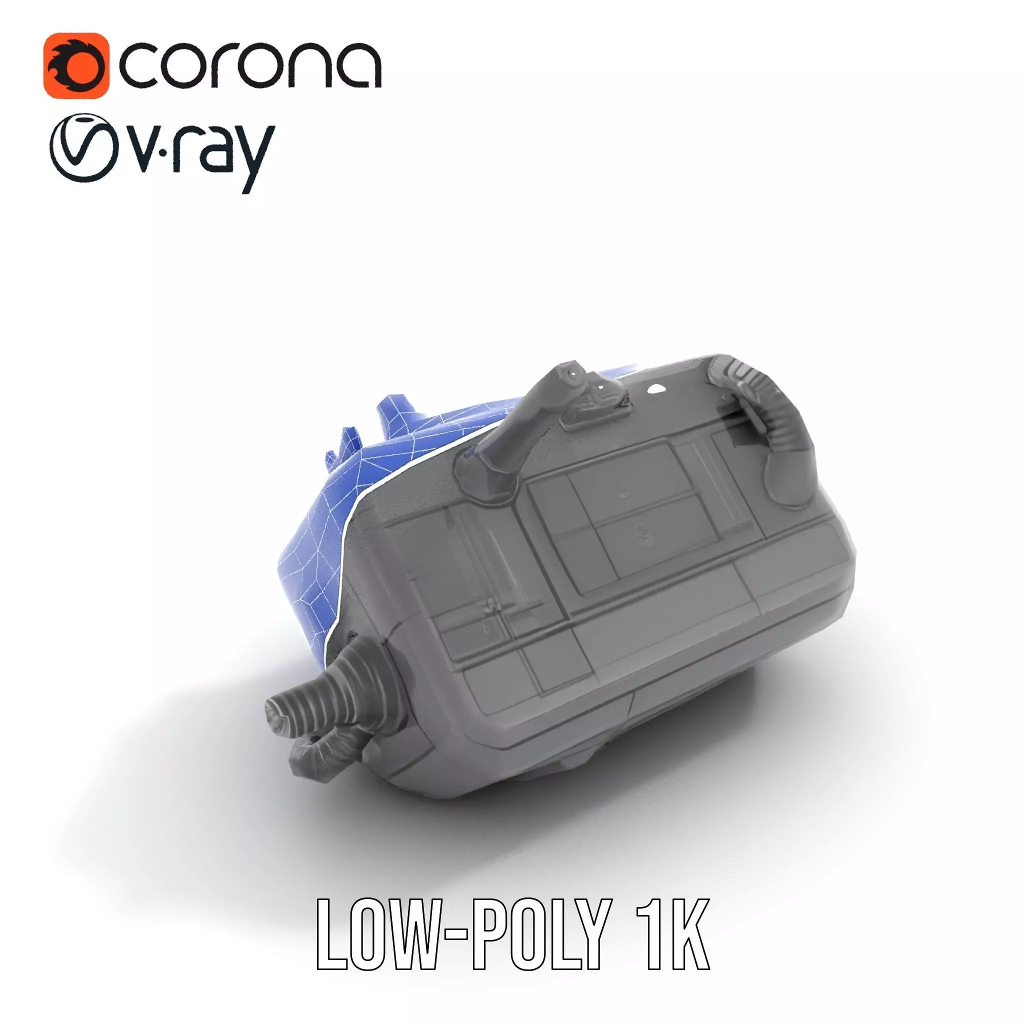 Retro Futuristic Device Model Pack Low-poly 3D model_26