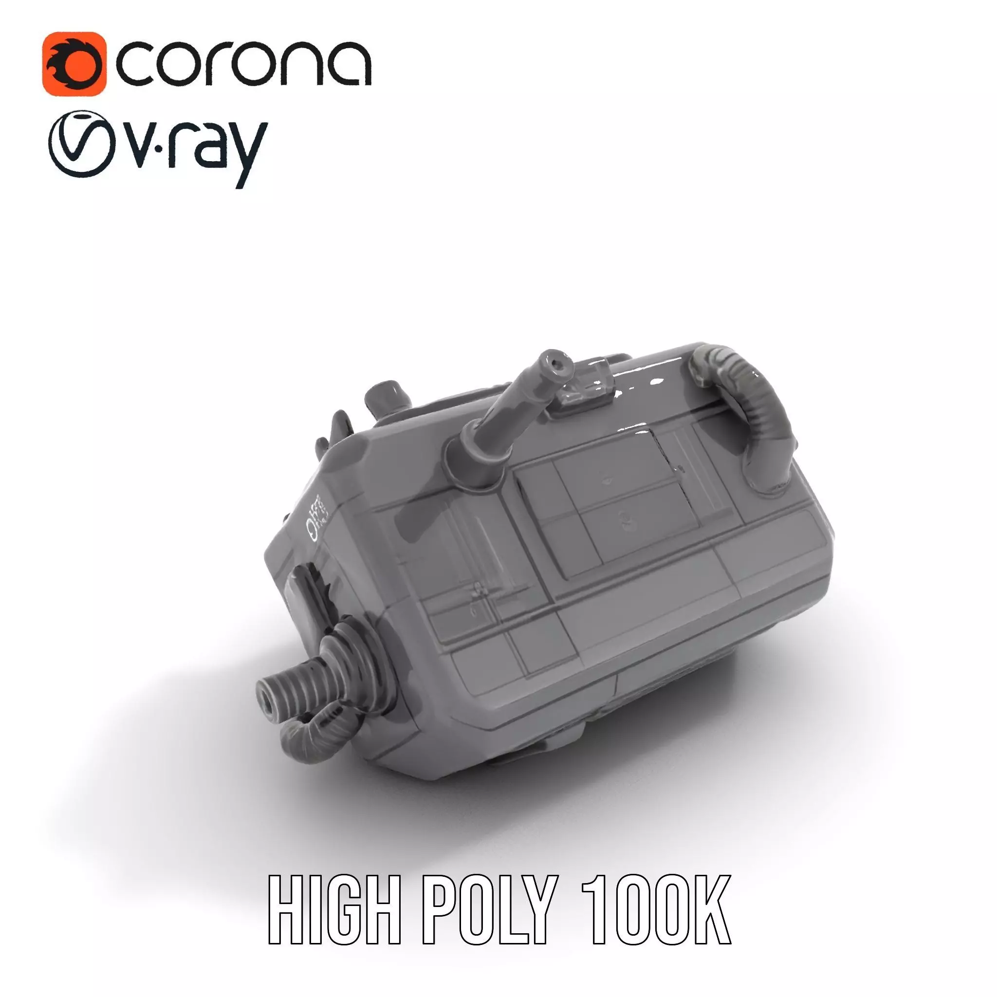 Retro Futuristic Device Model Pack Low-poly 3D model_18