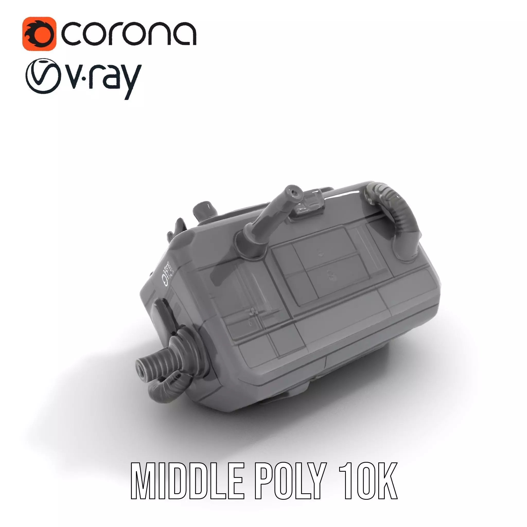 Retro Futuristic Device Model Pack Low-poly 3D model_19