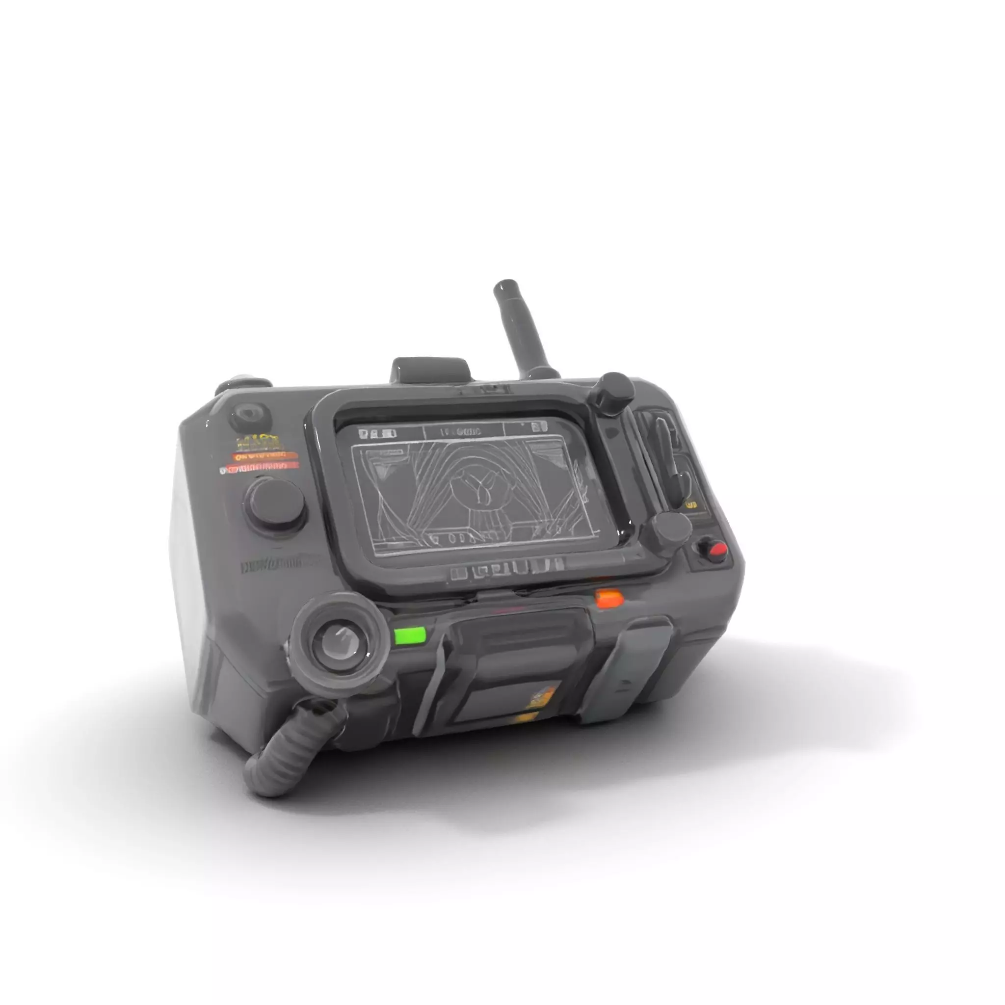 Retro Futuristic Device Model Pack Low-poly 3D model_22