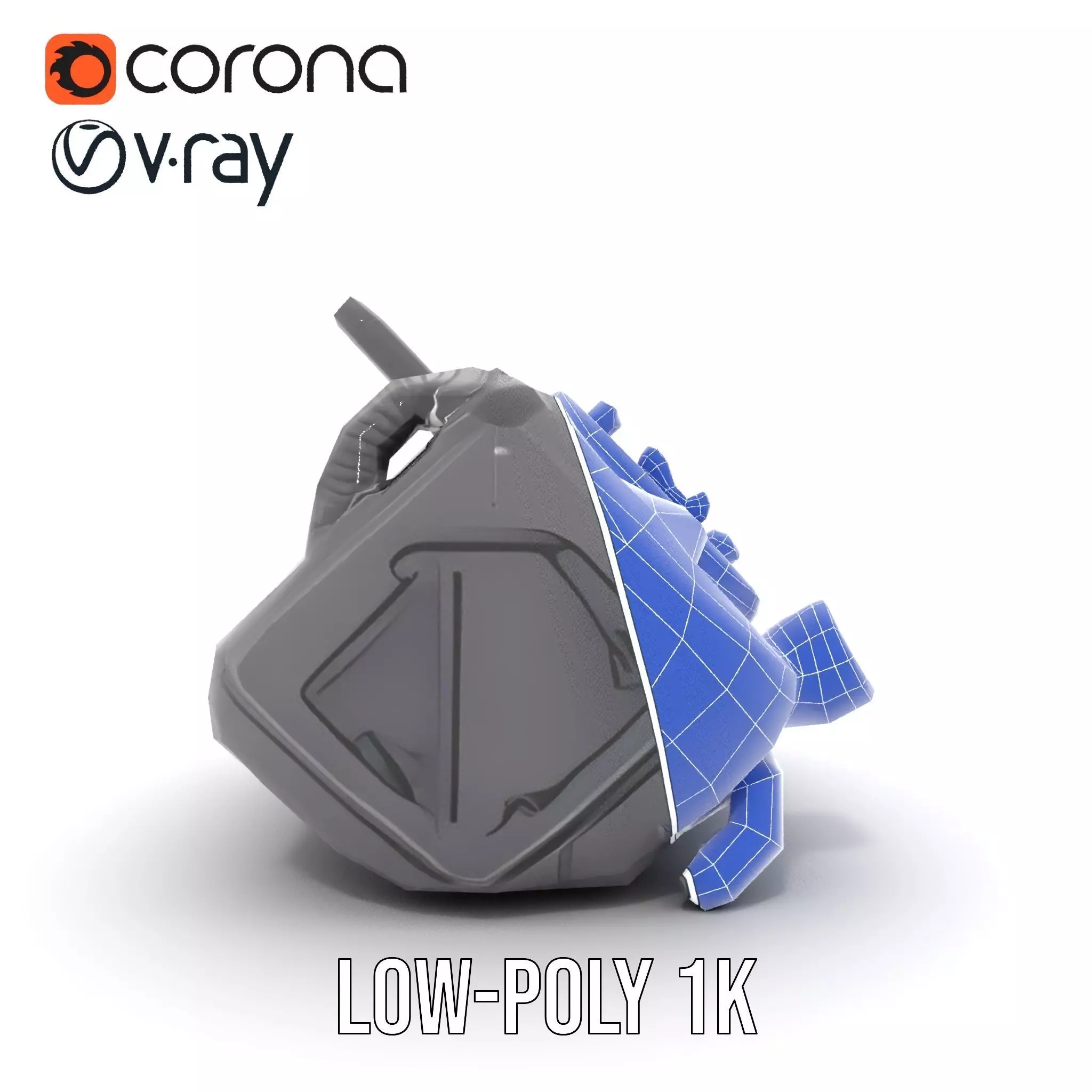 Retro Futuristic Device Model Pack Low-poly 3D model_31