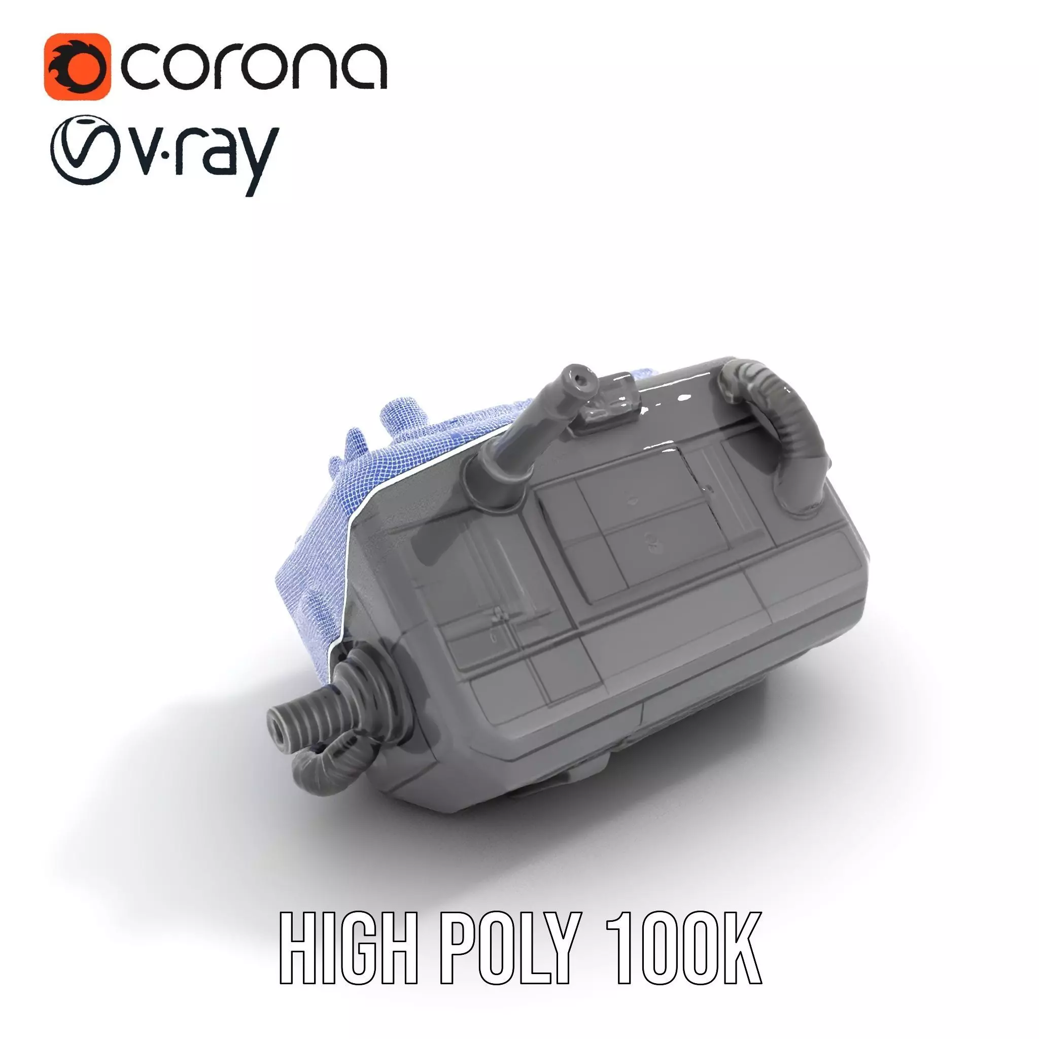 Retro Futuristic Device Model Pack Low-poly 3D model_24