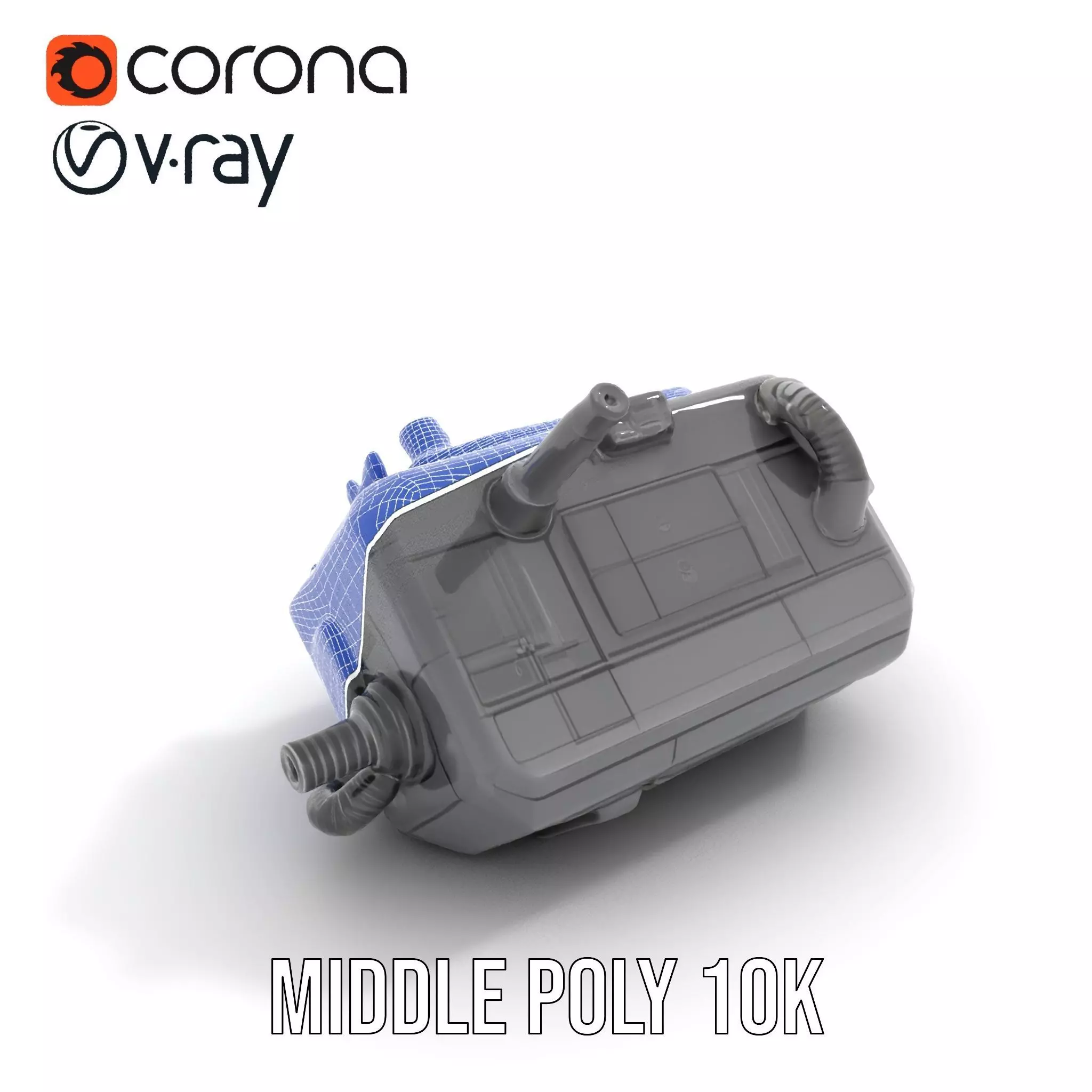 Retro Futuristic Device Model Pack Low-poly 3D model_14