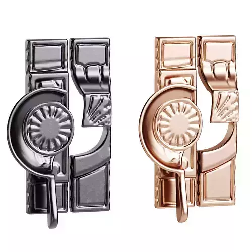 Antique Brass Window Sash Lock Victorian Style Window Locks 3D model