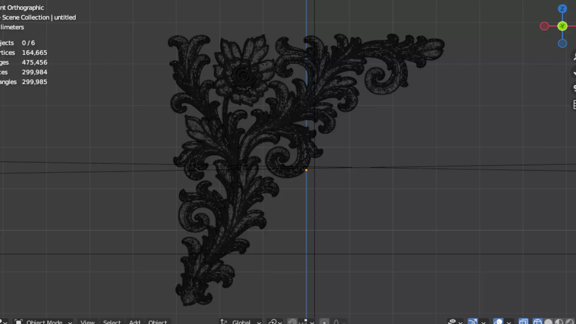 Classic carved corner decor ornament cnc 3d printing stl 09 3D print model_5