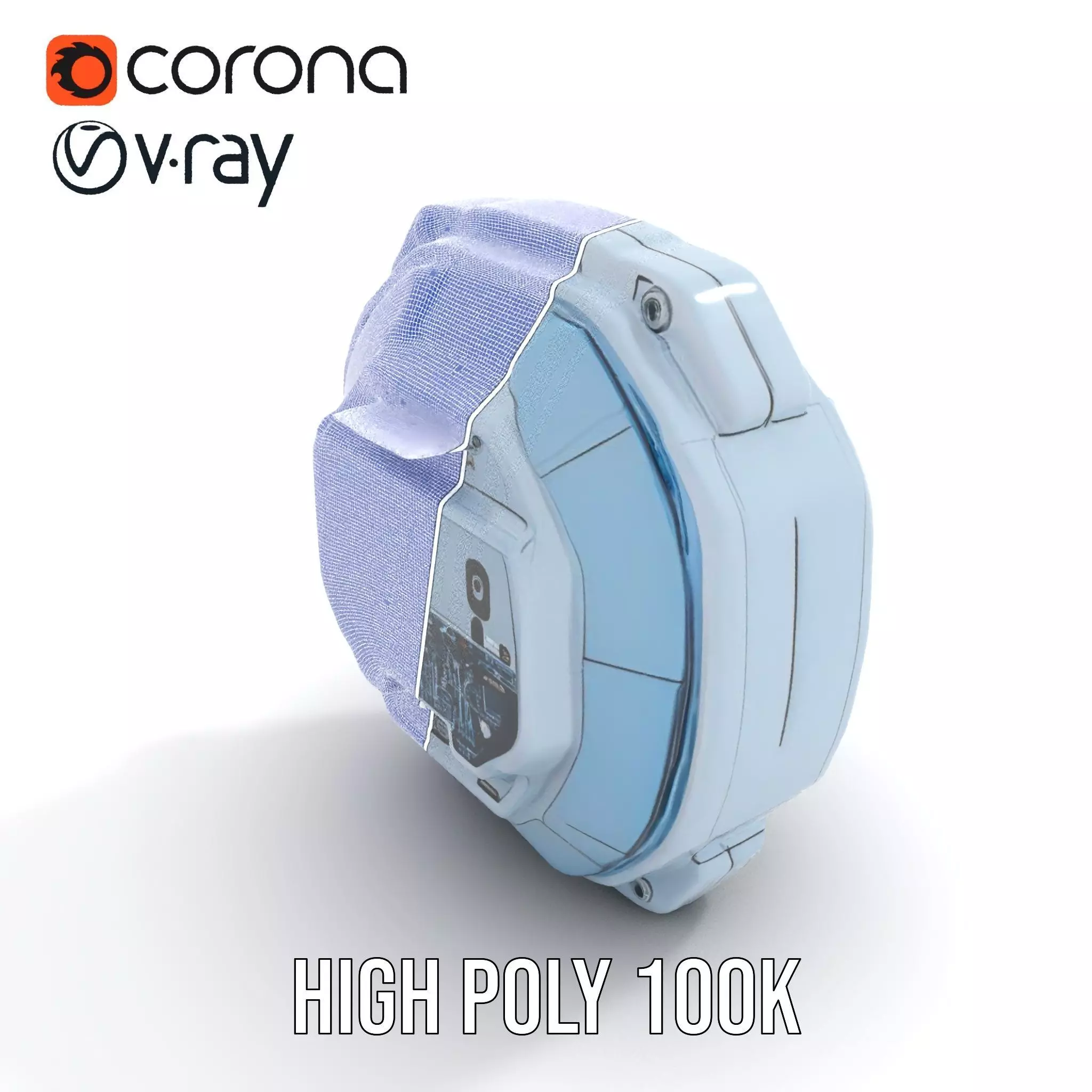 Futuristic WallMounted Interface model pack Low-poly 3D model_27