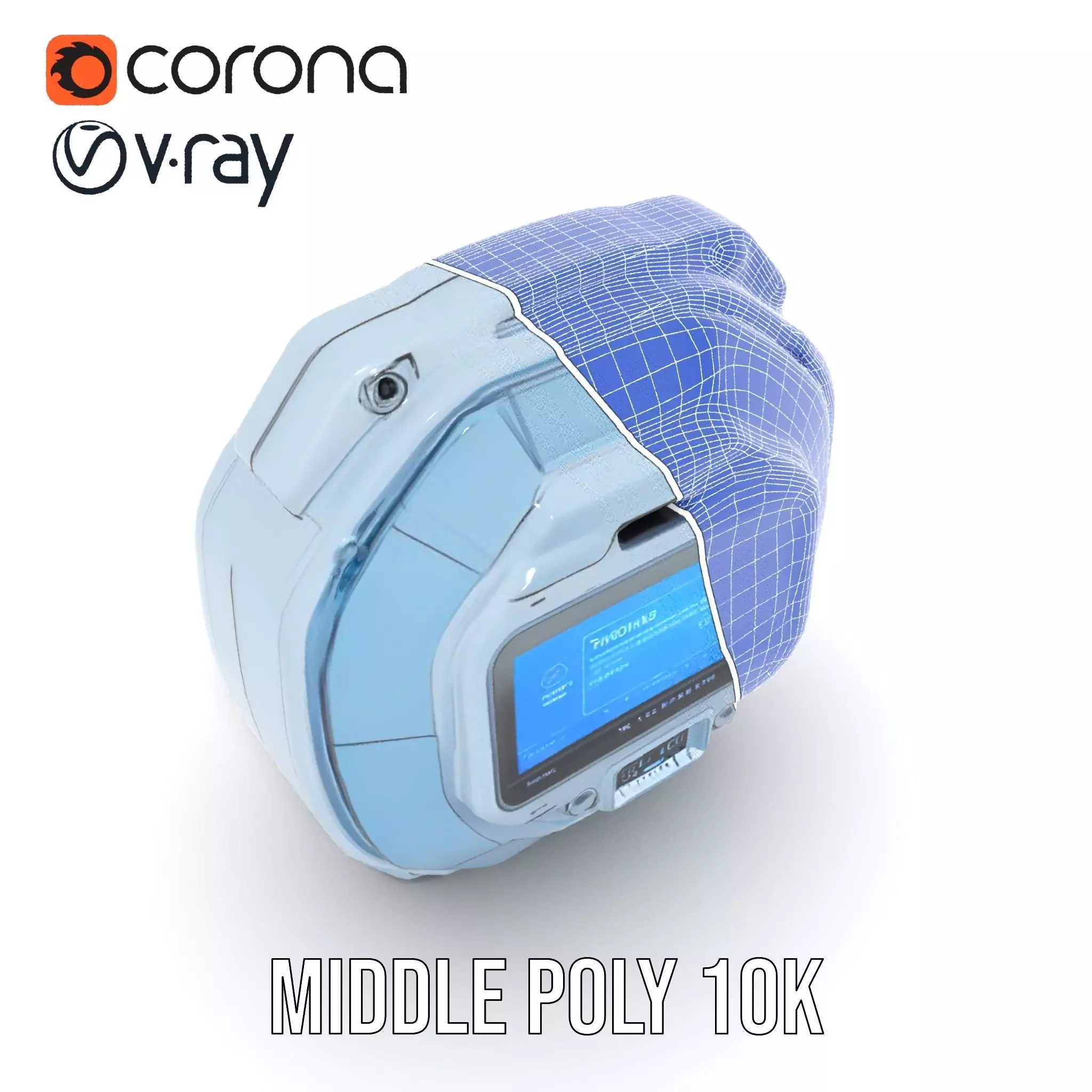 Futuristic WallMounted Interface model pack Low-poly 3D model_28