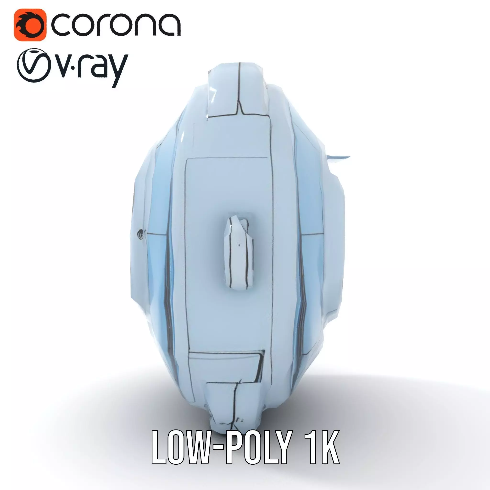 Futuristic WallMounted Interface model pack Low-poly 3D model_29