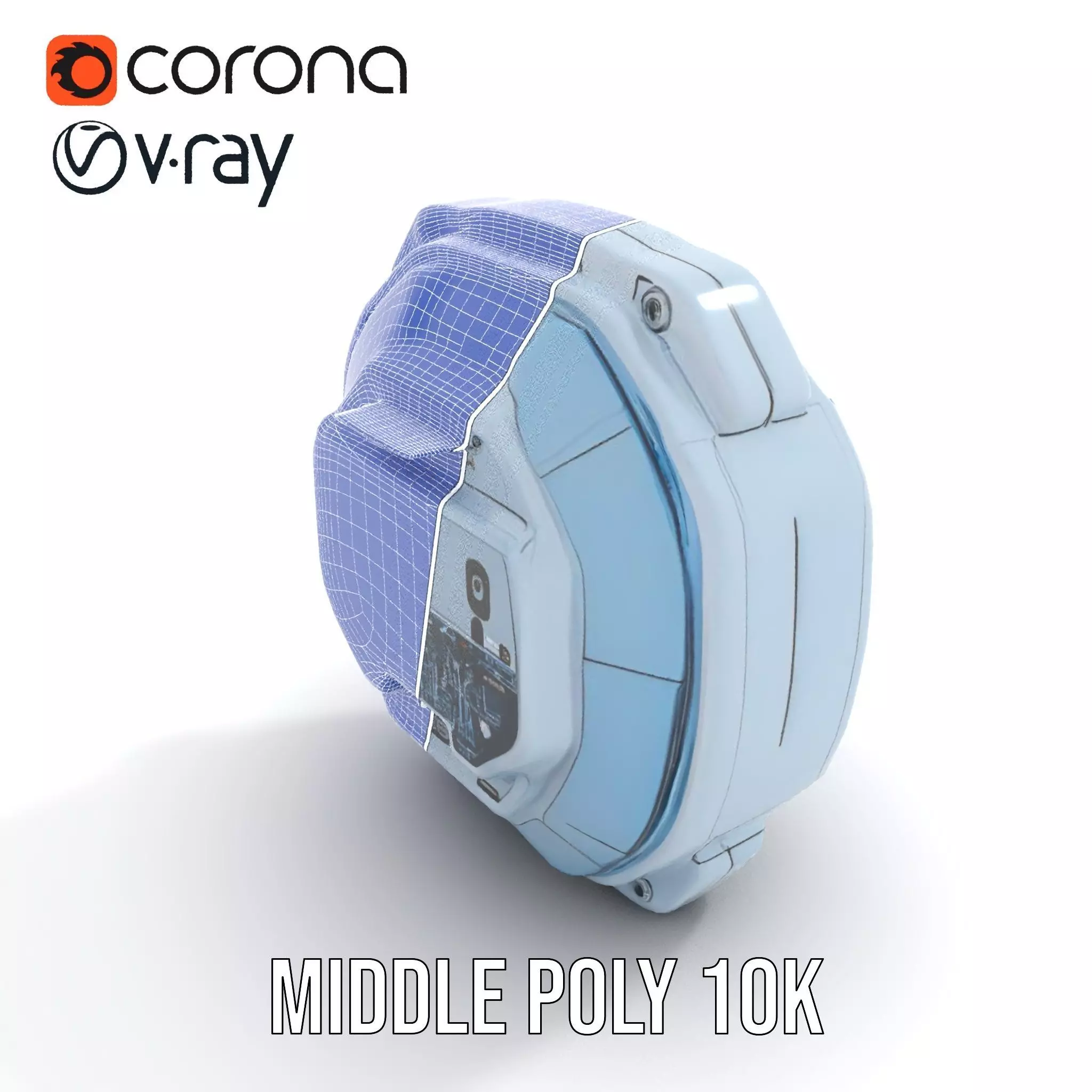 Futuristic WallMounted Interface model pack Low-poly 3D model_17