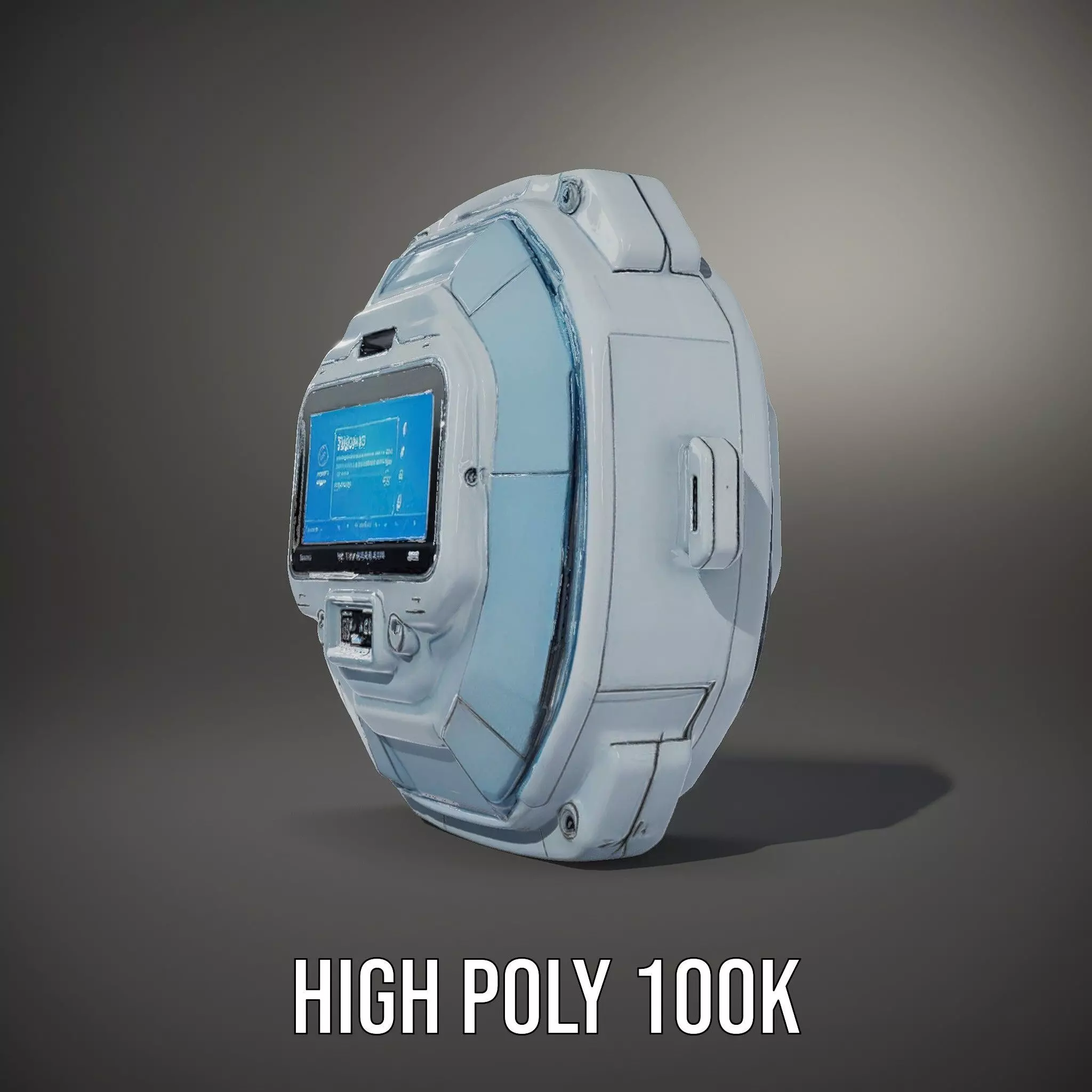 Futuristic WallMounted Interface model pack Low-poly 3D model_9