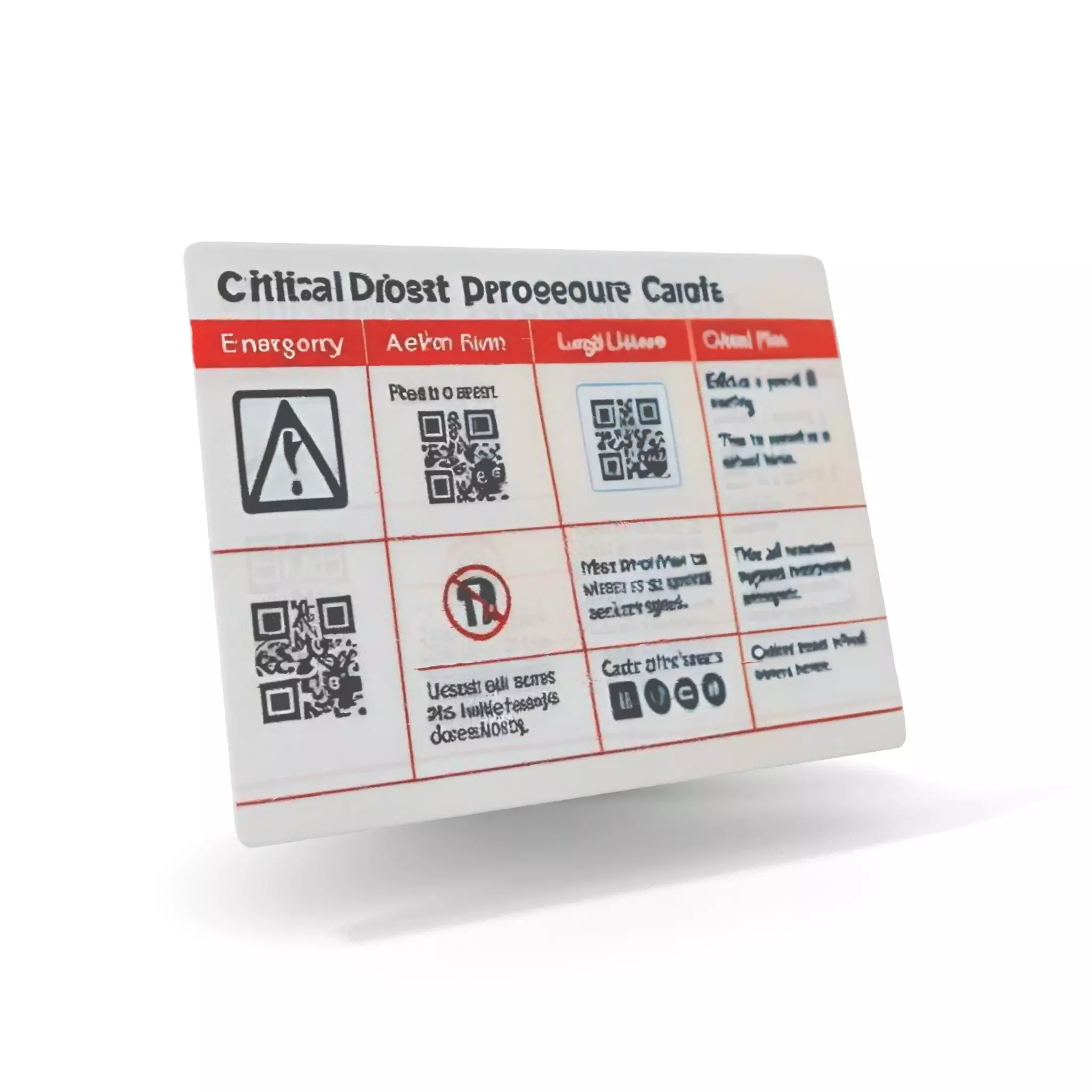 Critical Defrost Procedure Cards Model Pack Low-poly 3D model_0