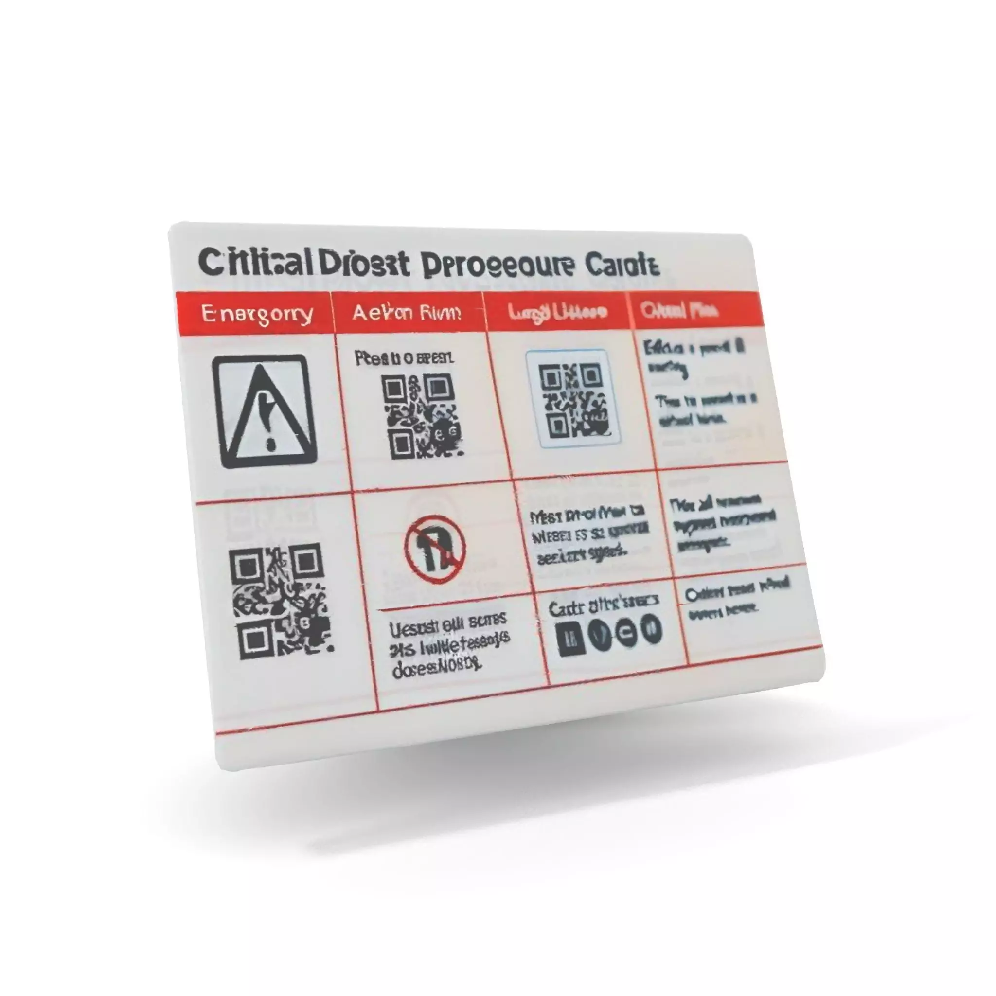 Critical Defrost Procedure Cards Model Pack Low-poly 3D model_26