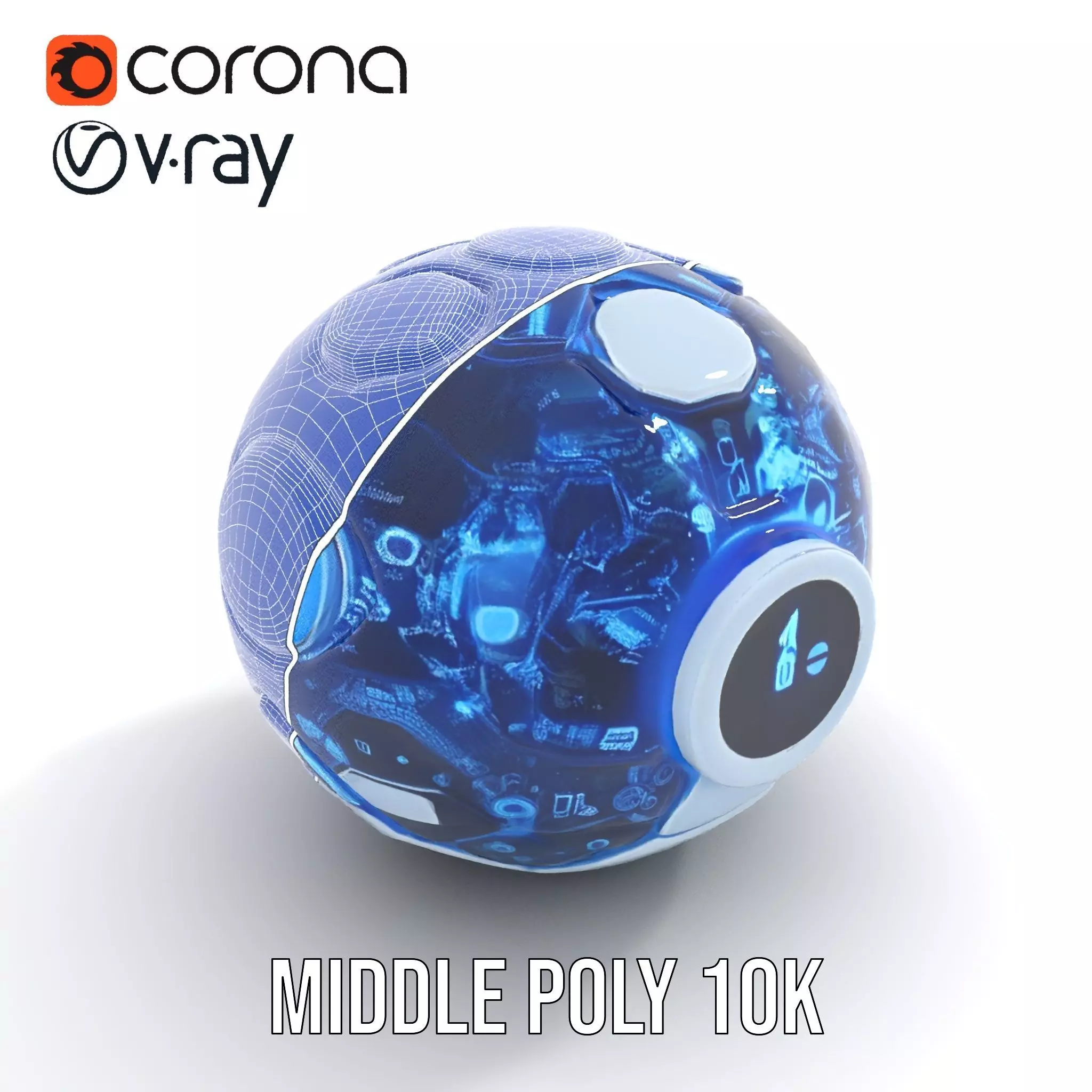 Holographic Interface Sphere Model Pack Low-poly 3D model_22