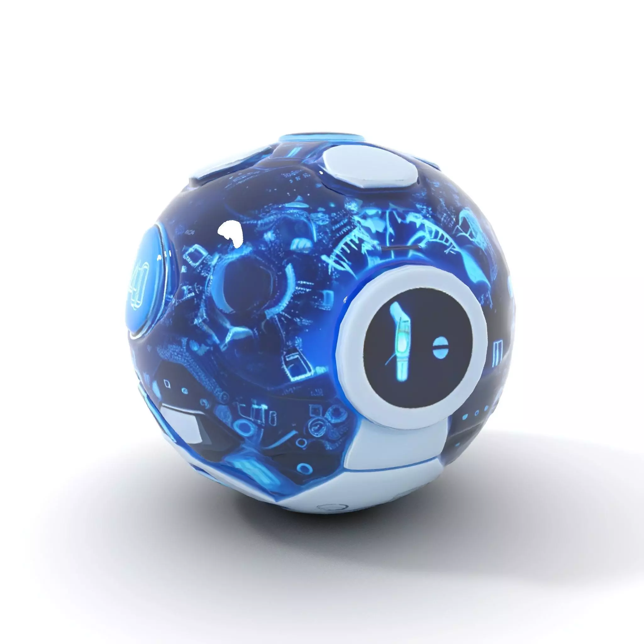 Holographic Interface Sphere Model Pack Low-poly 3D model_12