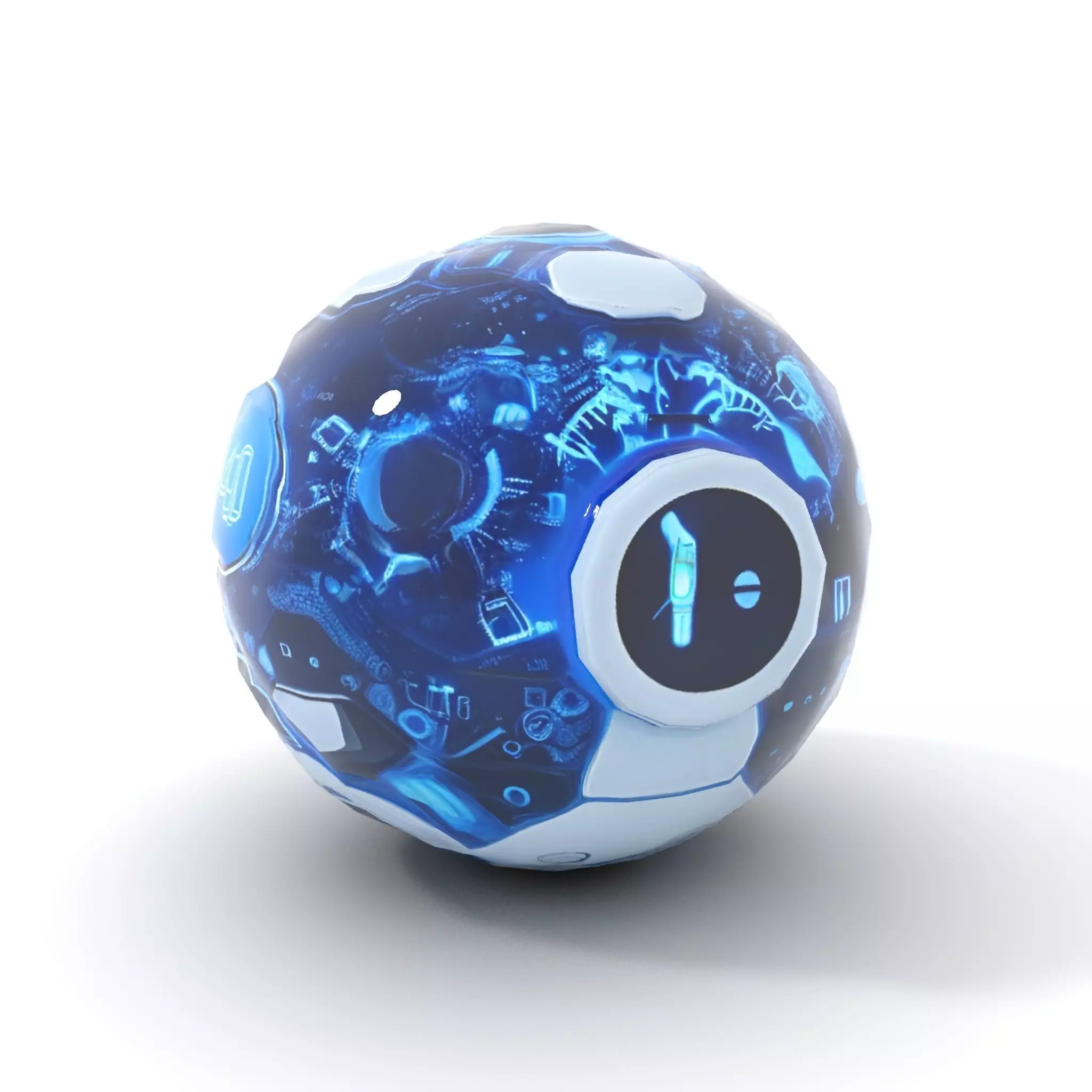 Holographic Interface Sphere Model Pack Low-poly 3D model_23