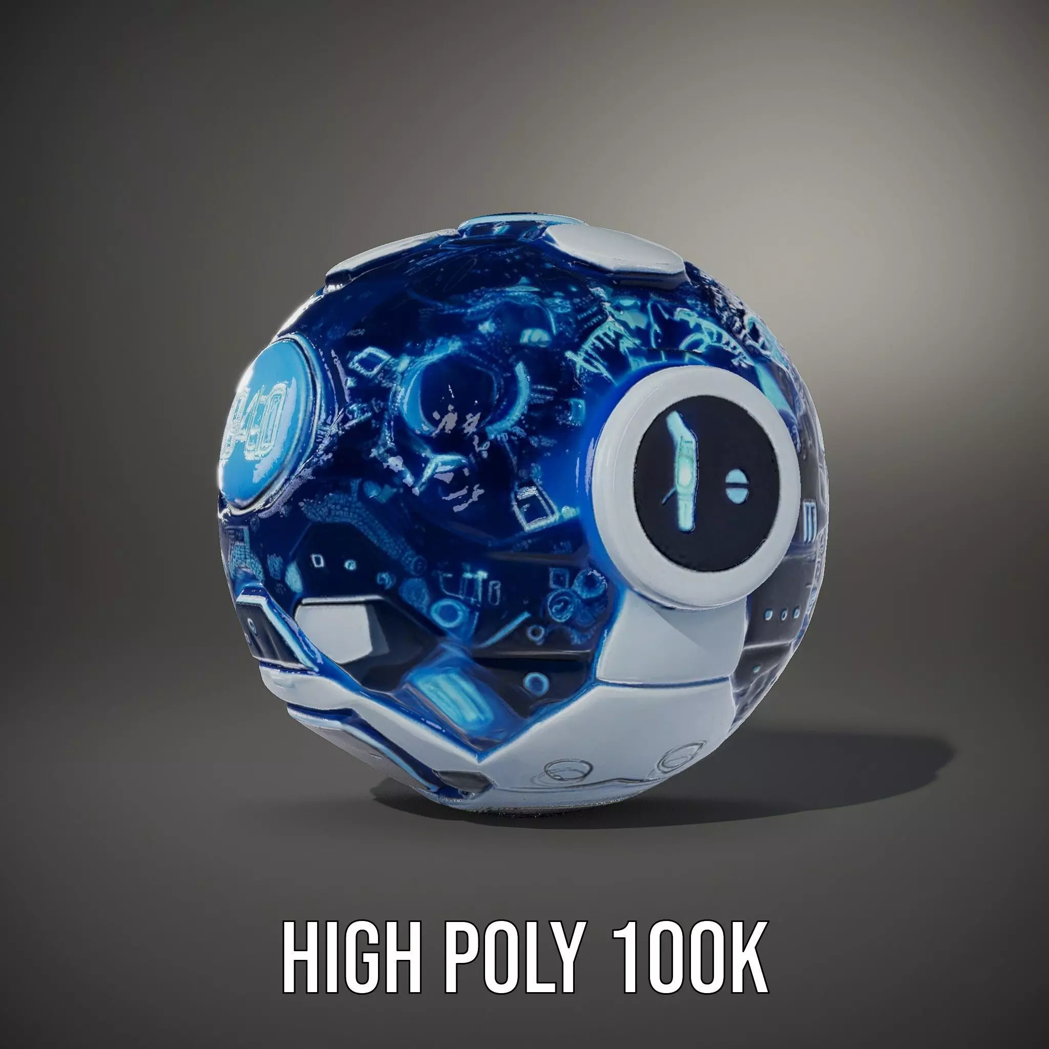 Holographic Interface Sphere Model Pack Low-poly 3D model_11