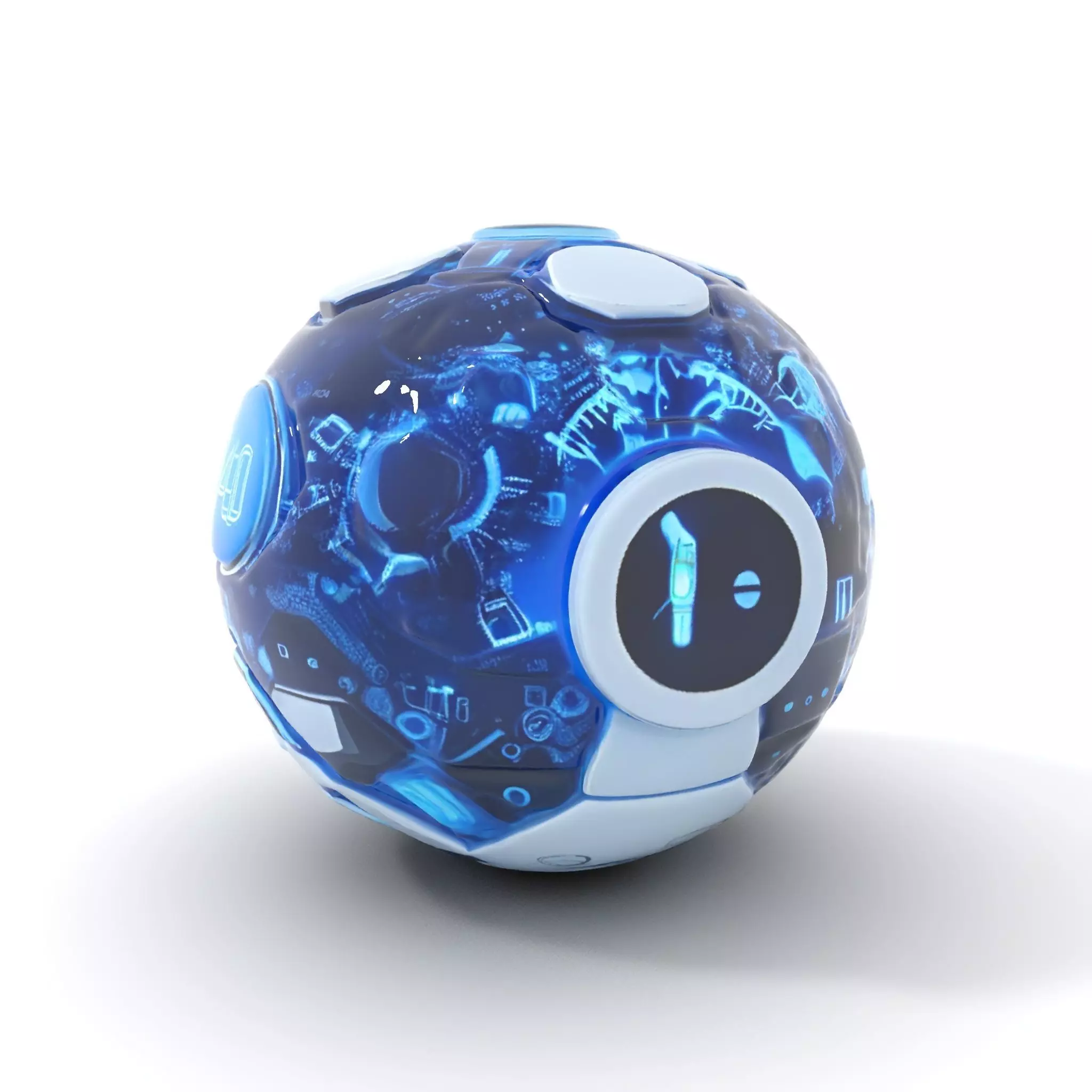 Holographic Interface Sphere Model Pack Low-poly 3D model_0
