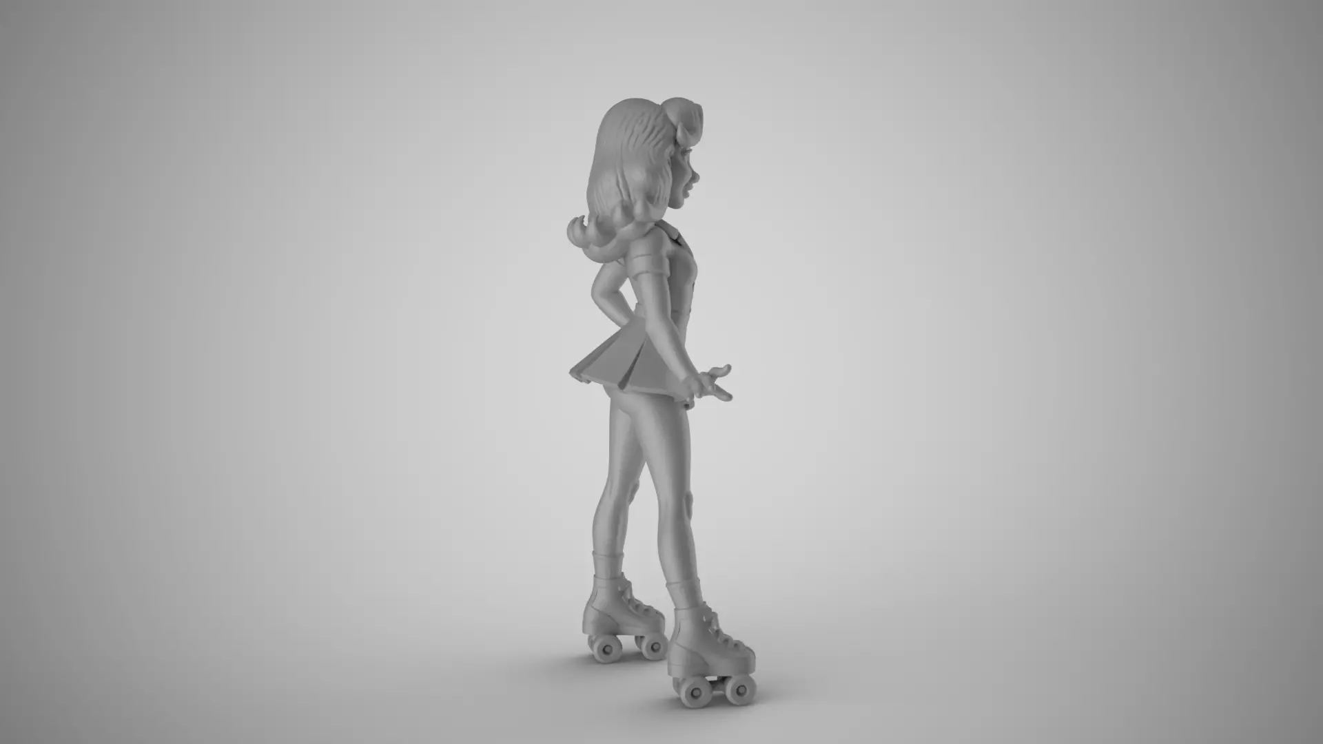 Roller Skating Waitress 3D print model_2
