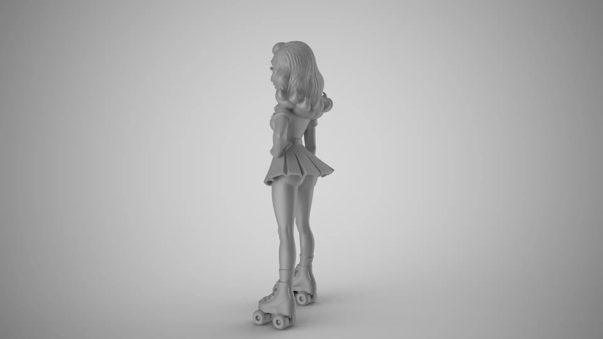 Roller Skating Waitress 3D print model_5