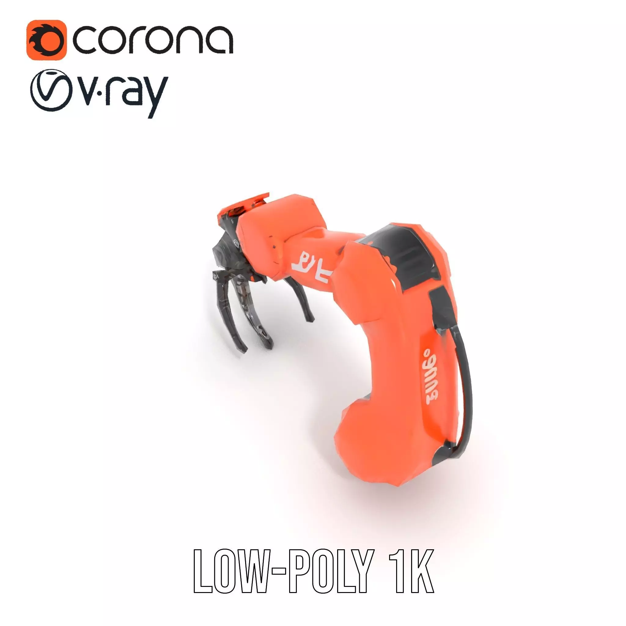 Mechanical Robotic Arm Model Pack Low-poly 3D model_26