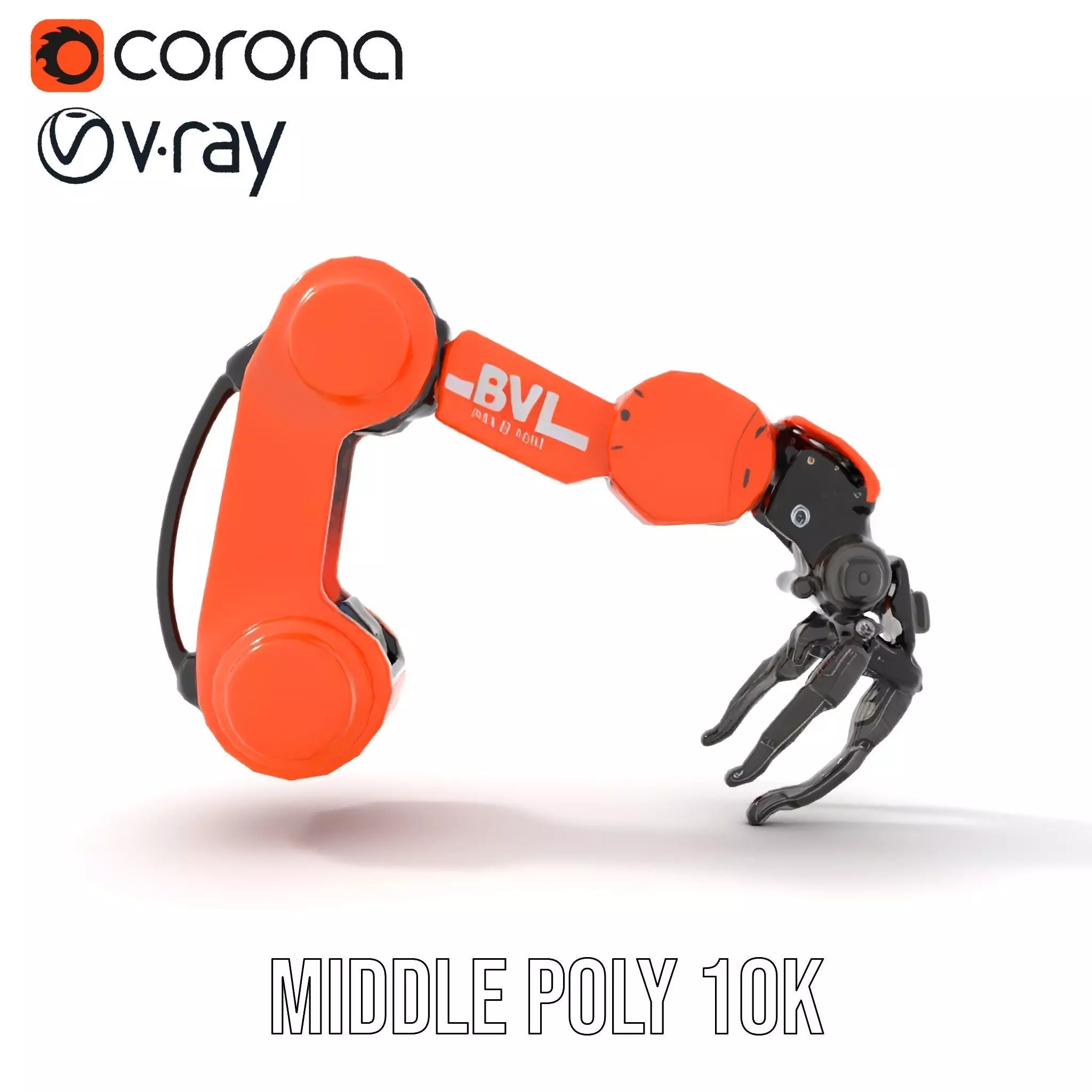 Mechanical Robotic Arm Model Pack Low-poly 3D model_14