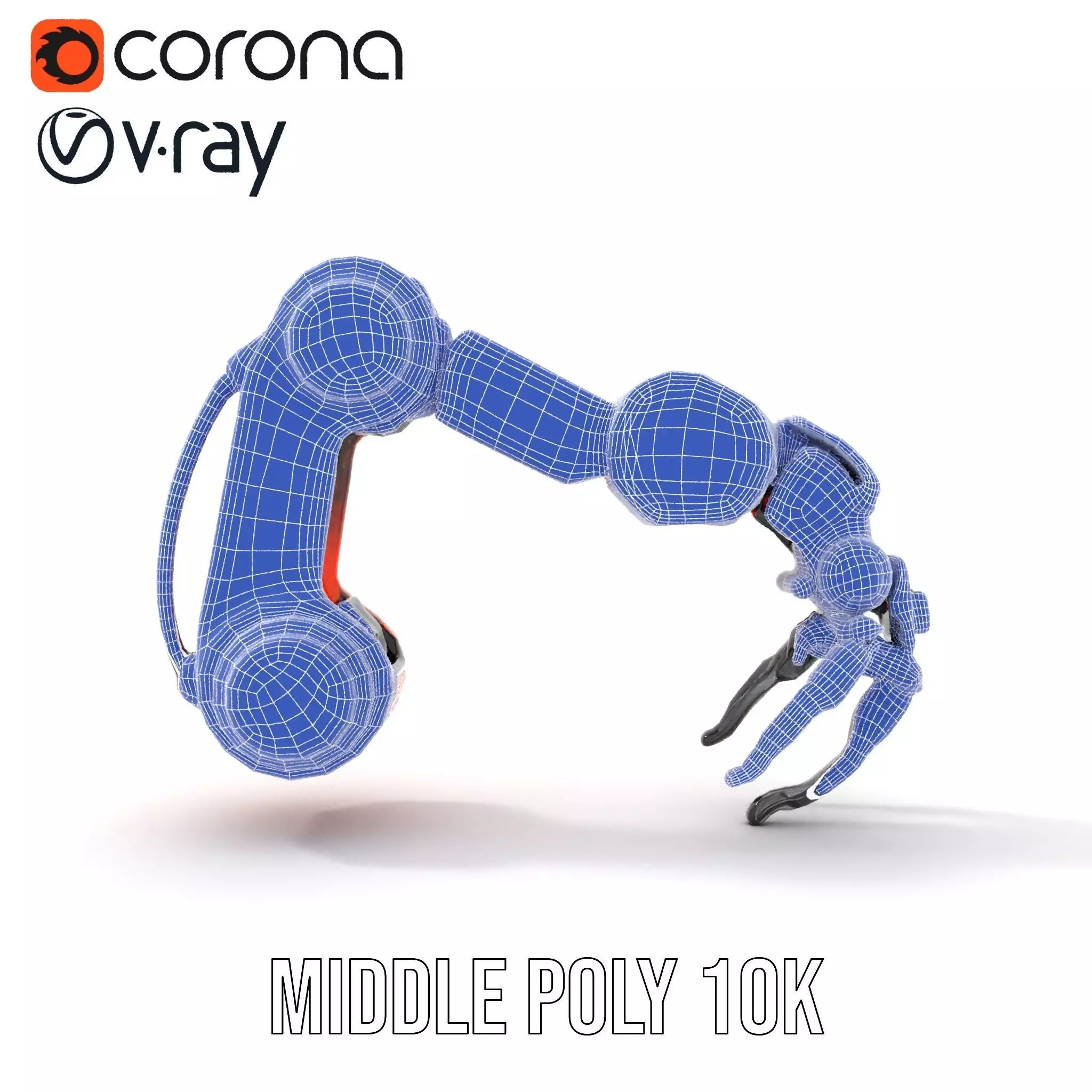 Mechanical Robotic Arm Model Pack Low-poly 3D model_31