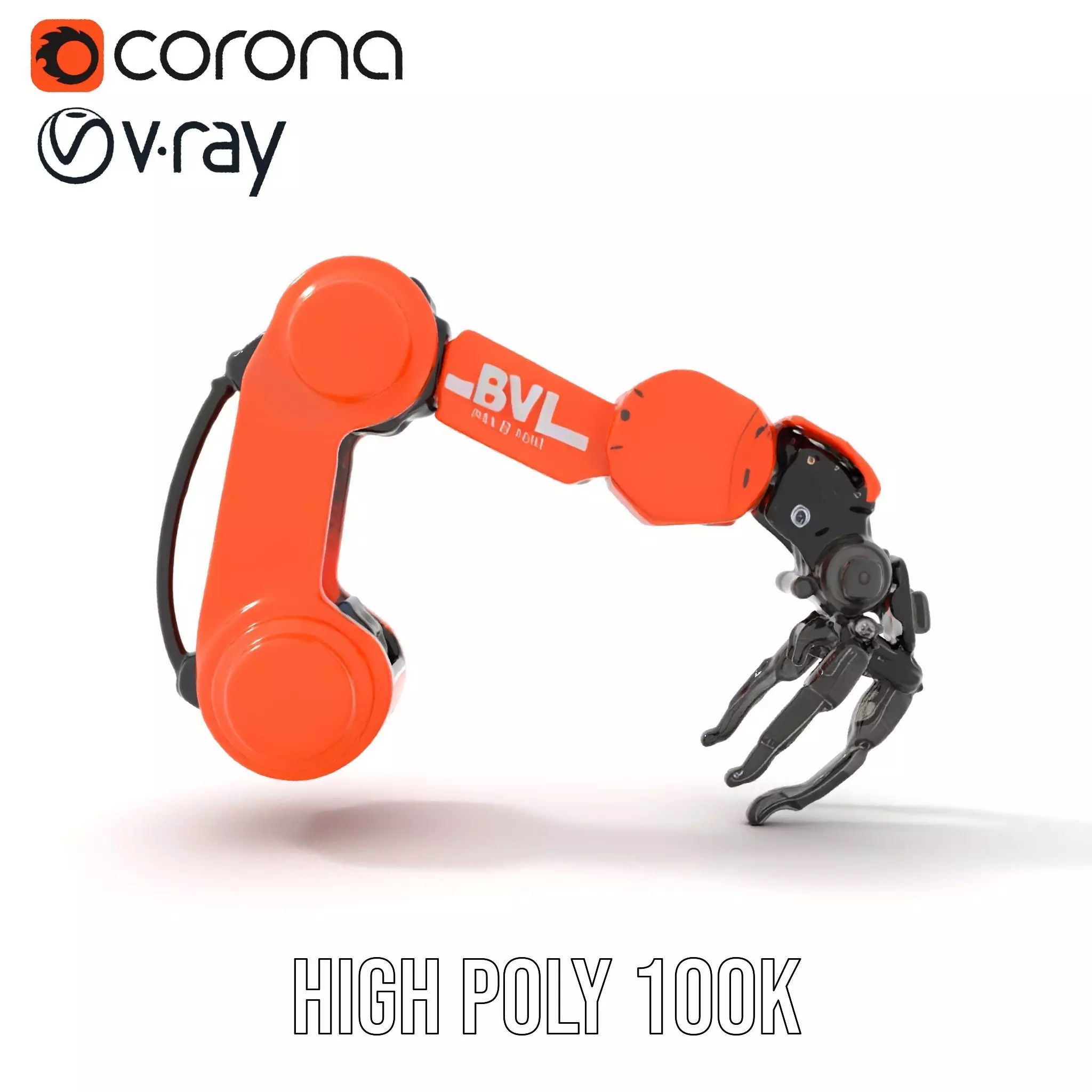 Mechanical Robotic Arm Model Pack Low-poly 3D model_18