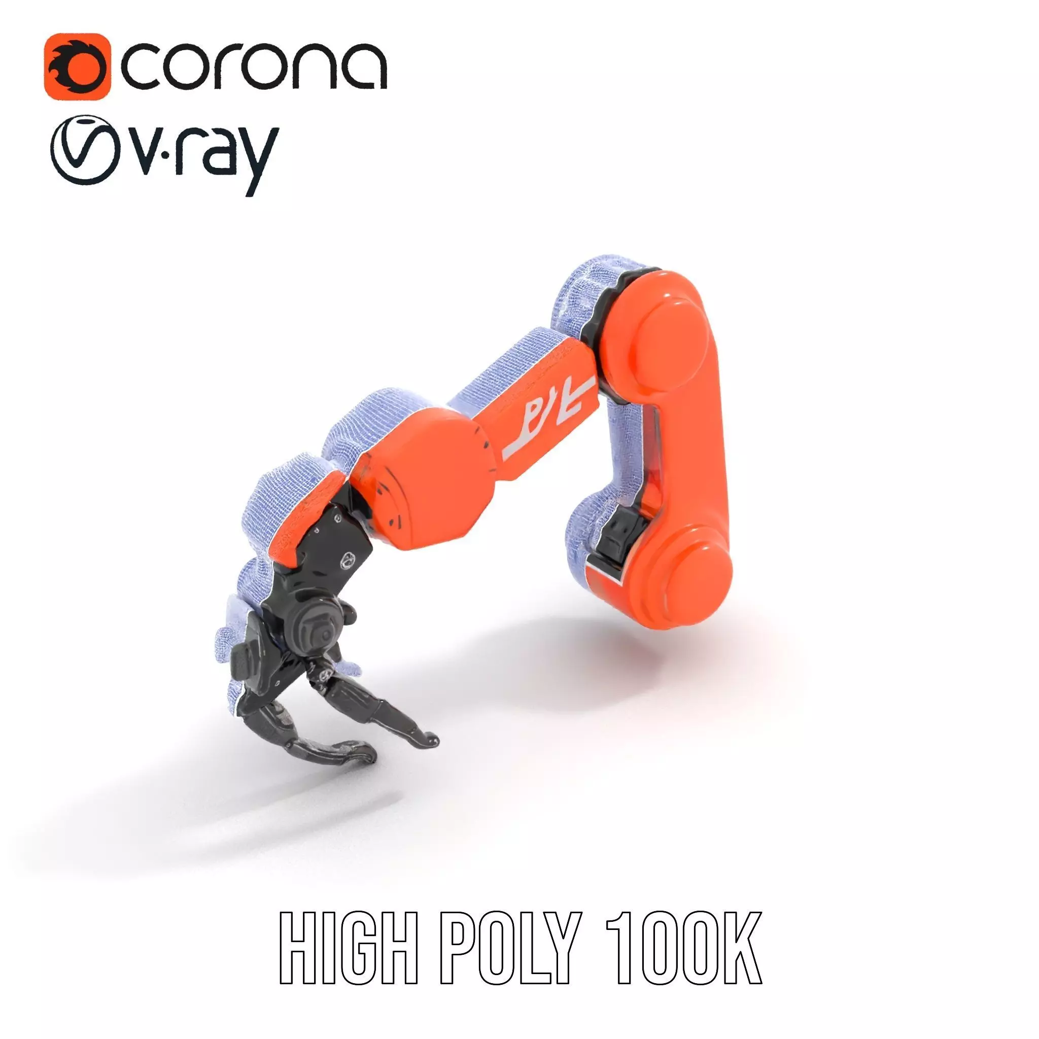 Mechanical Robotic Arm Model Pack Low-poly 3D model_34
