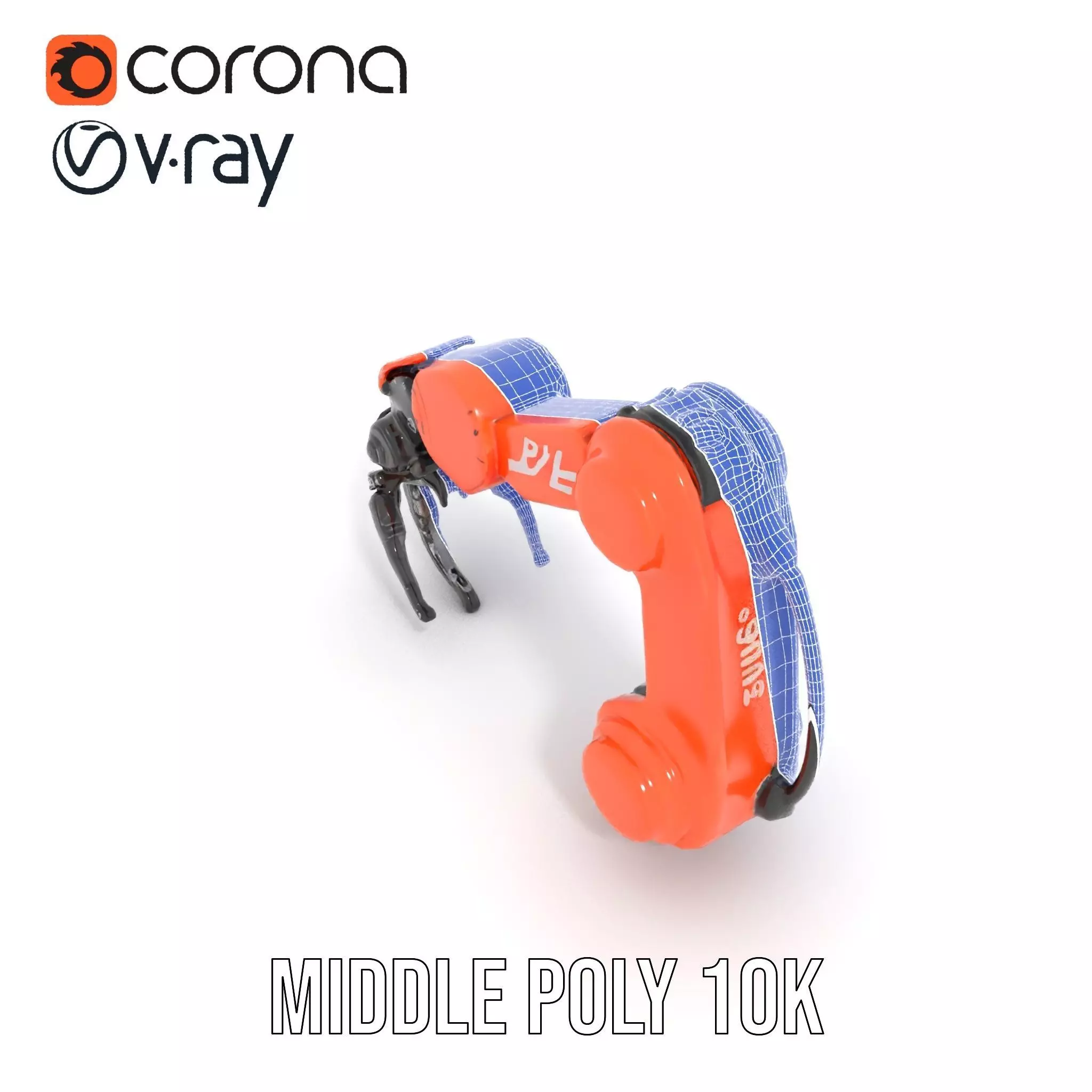 Mechanical Robotic Arm Model Pack Low-poly 3D model_22