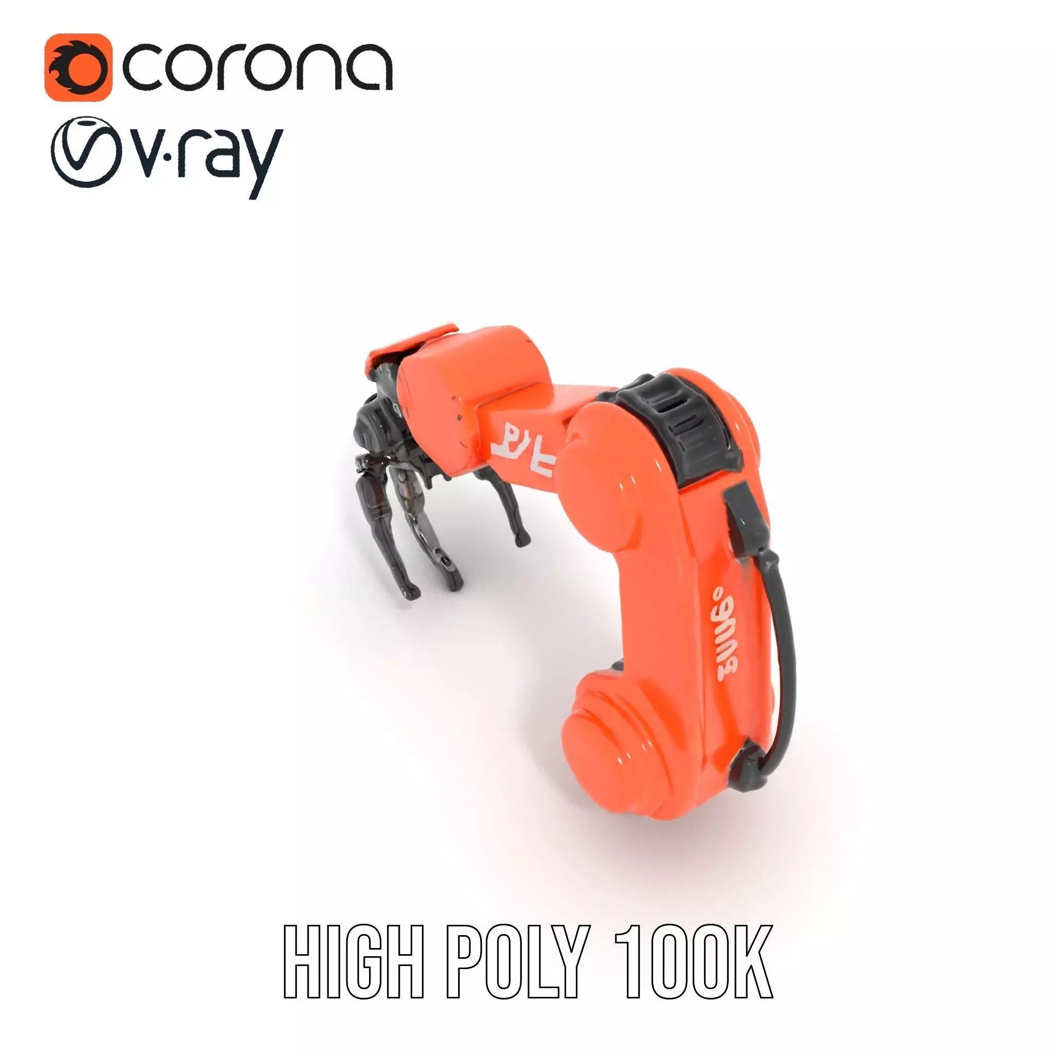 Mechanical Robotic Arm Model Pack Low-poly 3D model_27