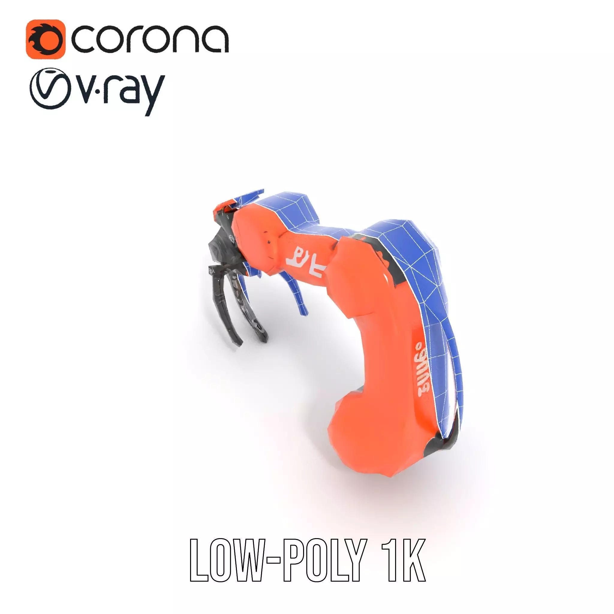 Mechanical Robotic Arm Model Pack Low-poly 3D model_17