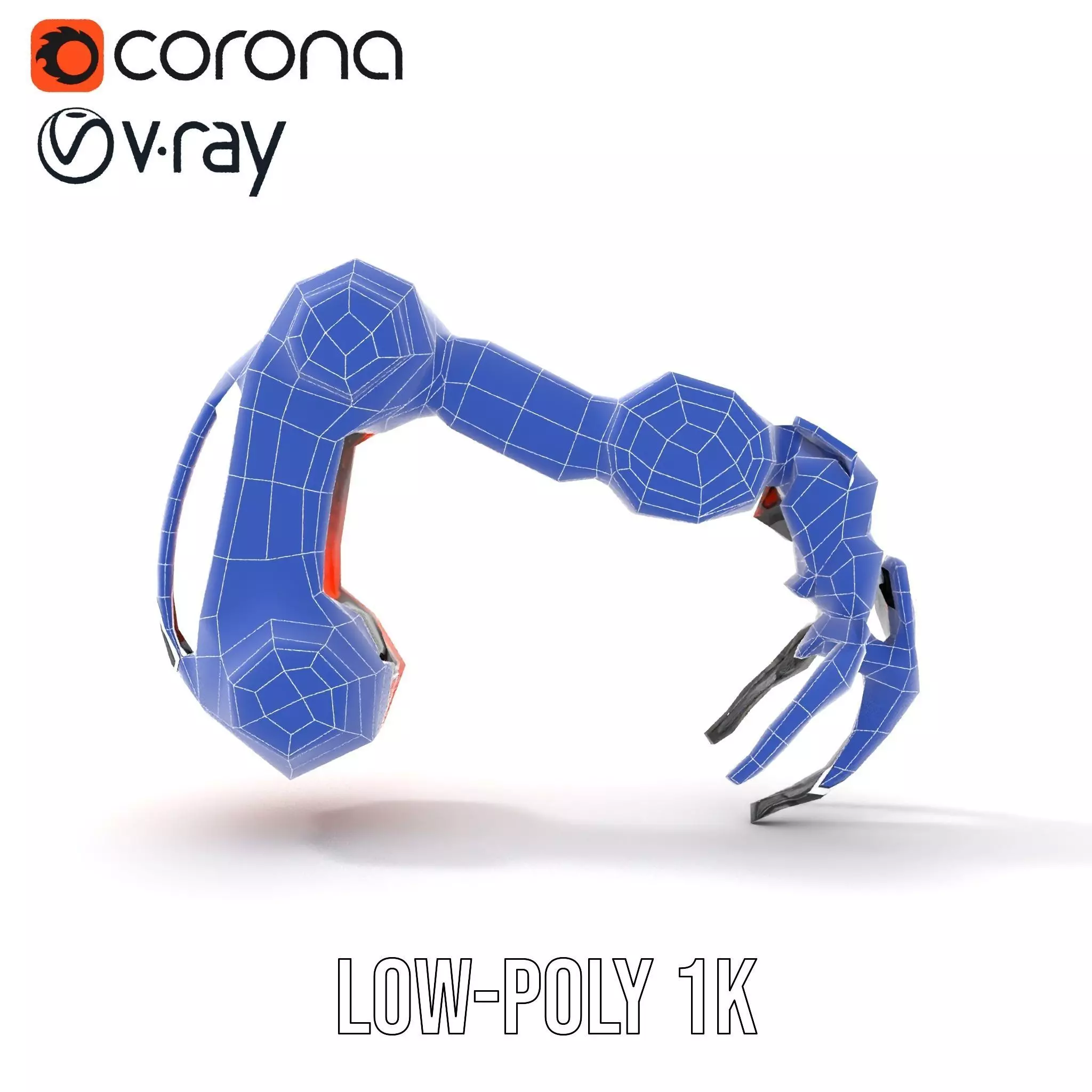 Mechanical Robotic Arm Model Pack Low-poly 3D model_29